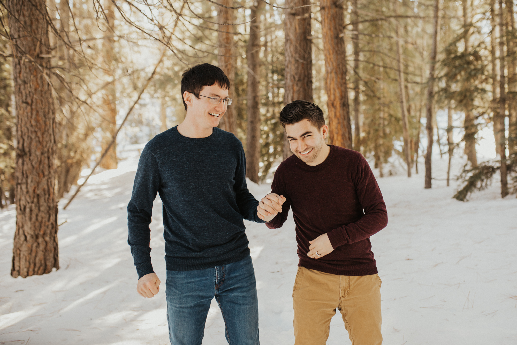 LGBTQ mountain engagement photos