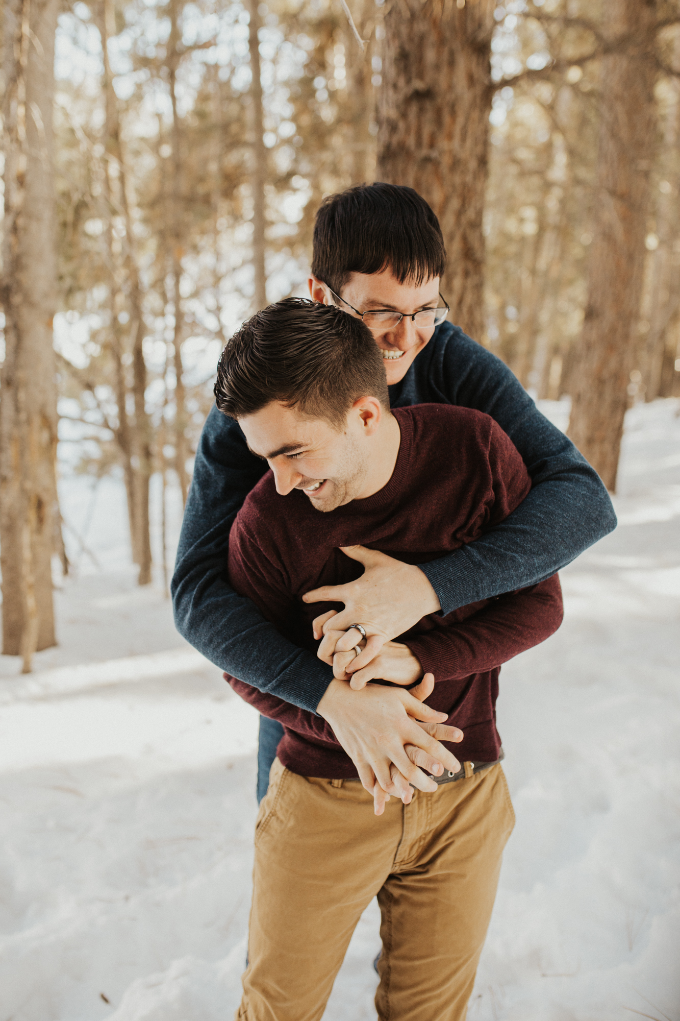 LGBTQ mountain engagement photos
