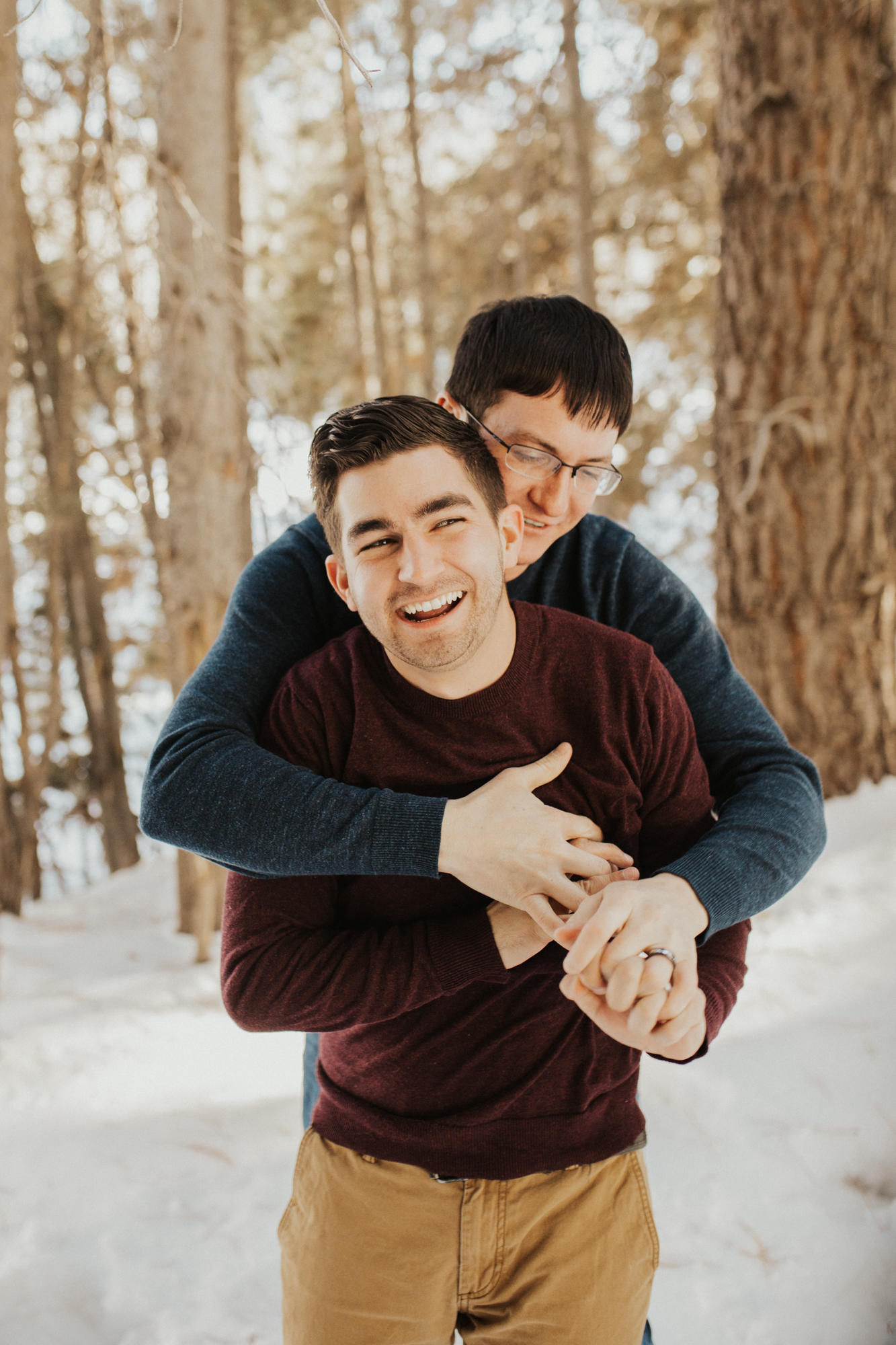 LGBTQ mountain engagement photos