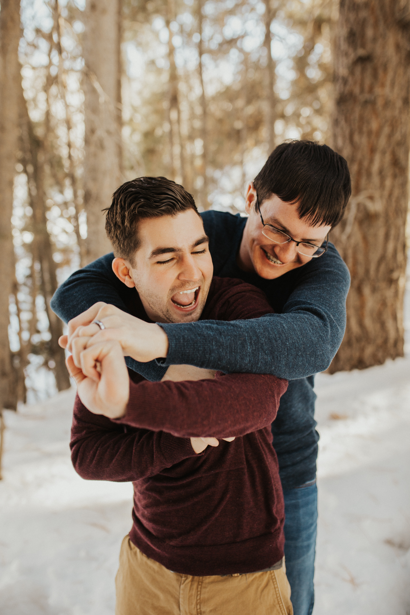 lGBTQ mountain engagement photos
