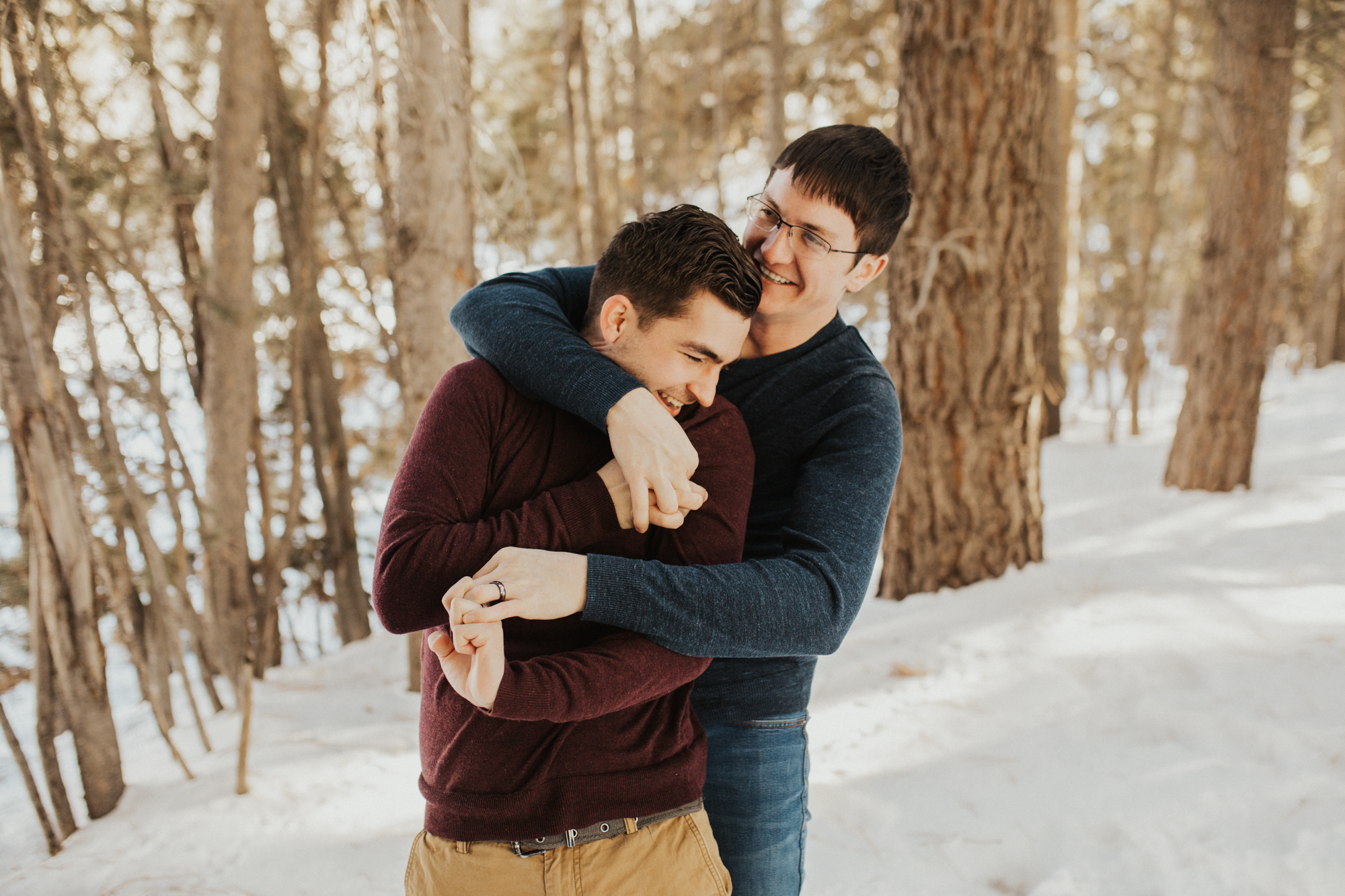 lGBTQ mountain engagement photos
