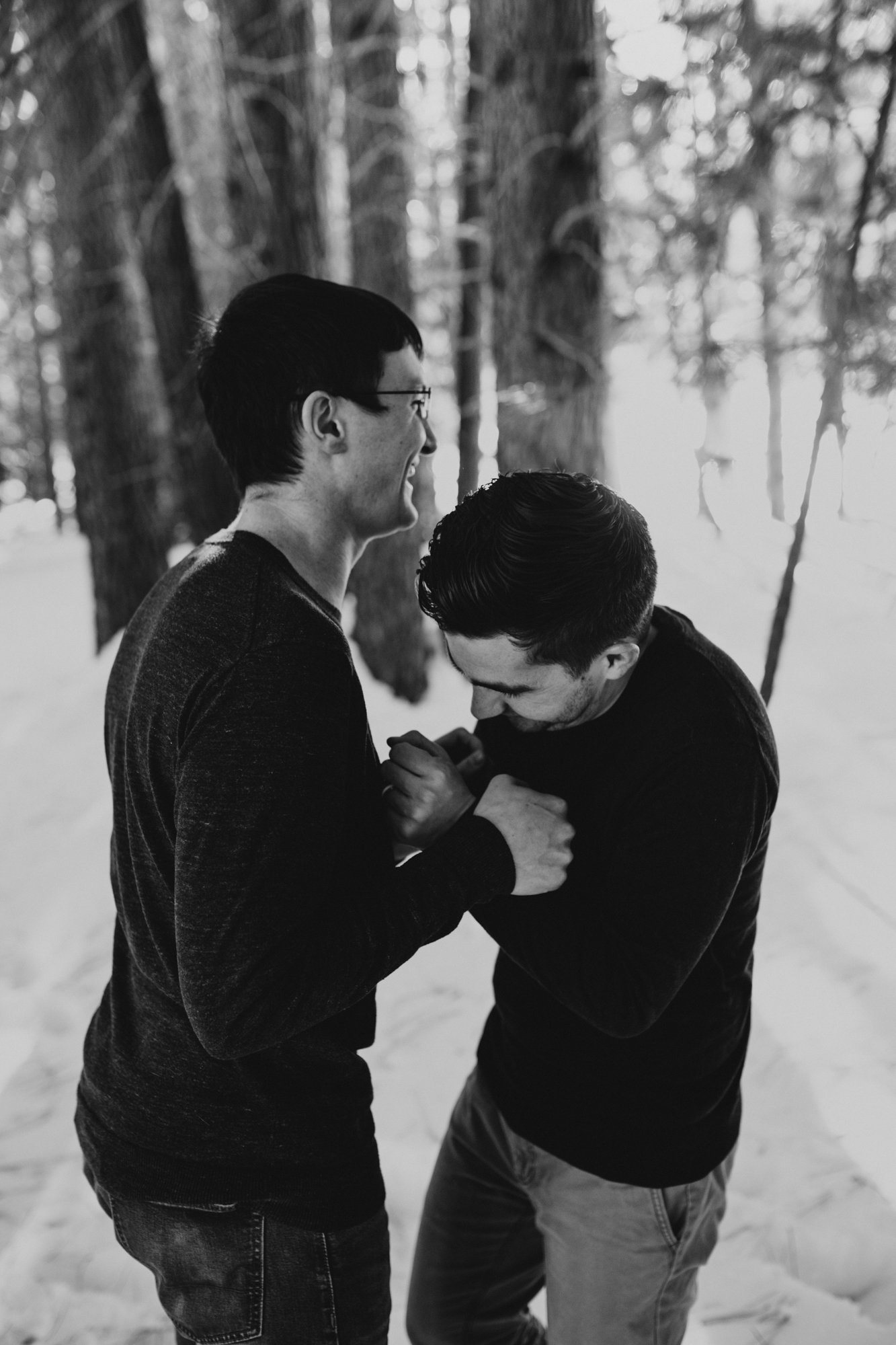 LGBTQ mountain engagement photos