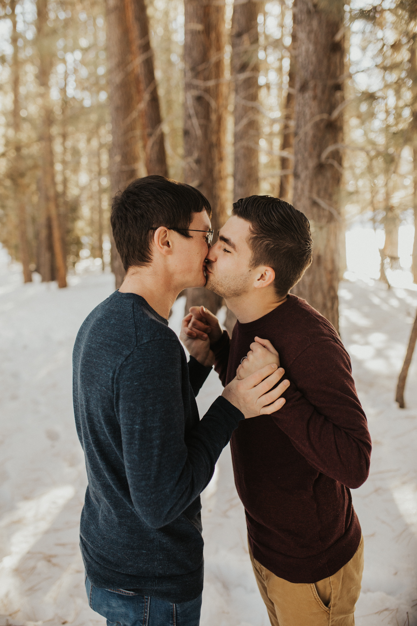 LGBTQ mountain engagement photos