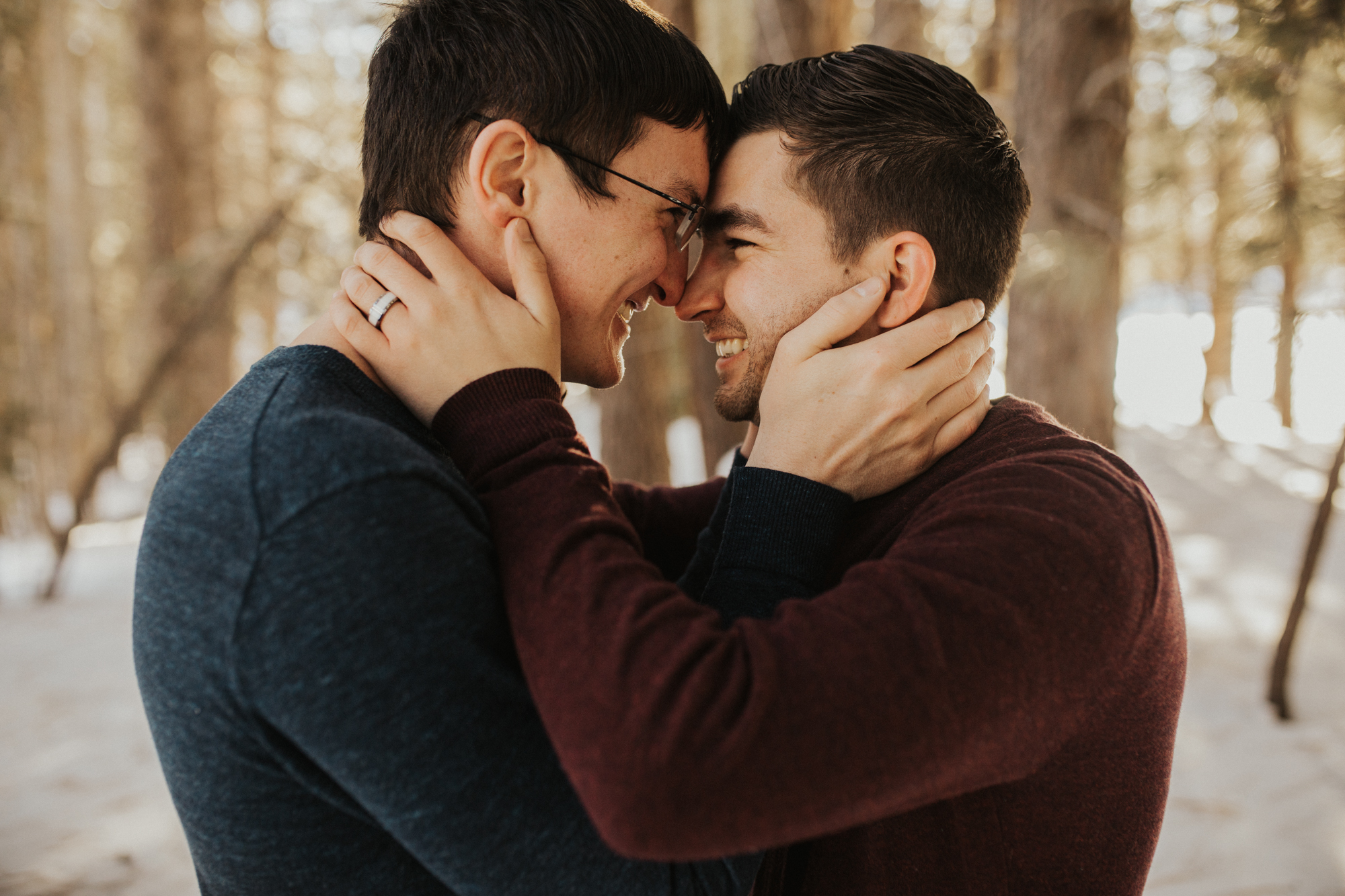 LGBTQ mountain engagement photos