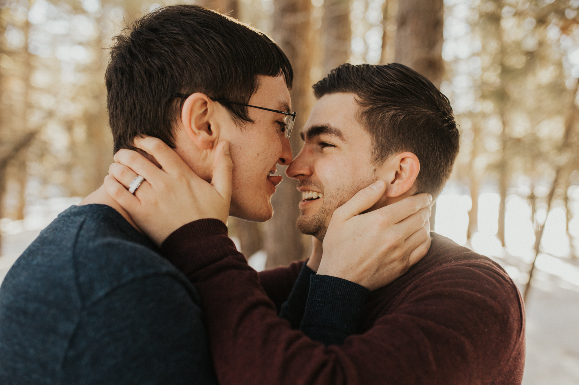 LGBTQ mountain engagement photos