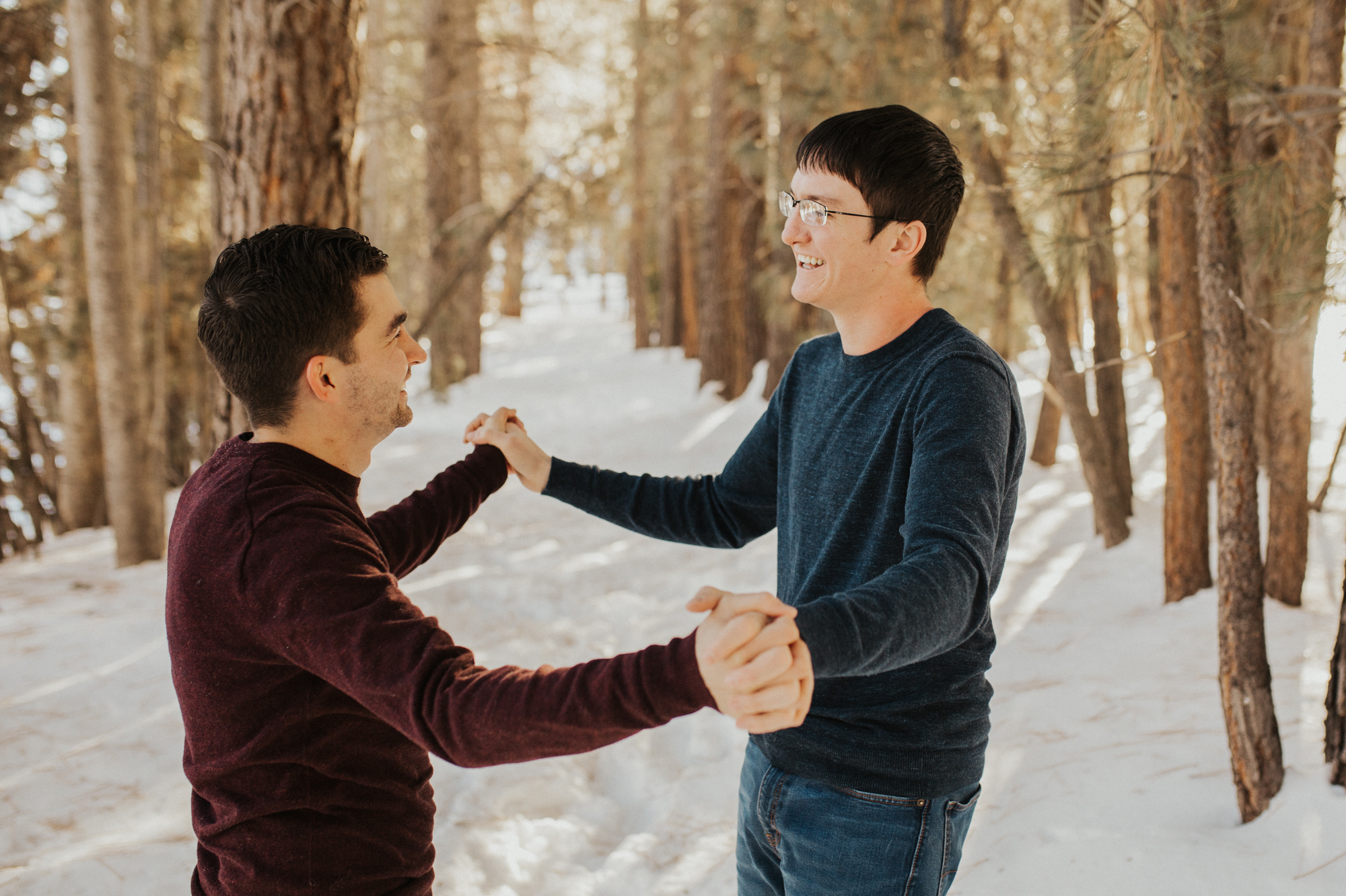 LGBTQ mountain engagement photos