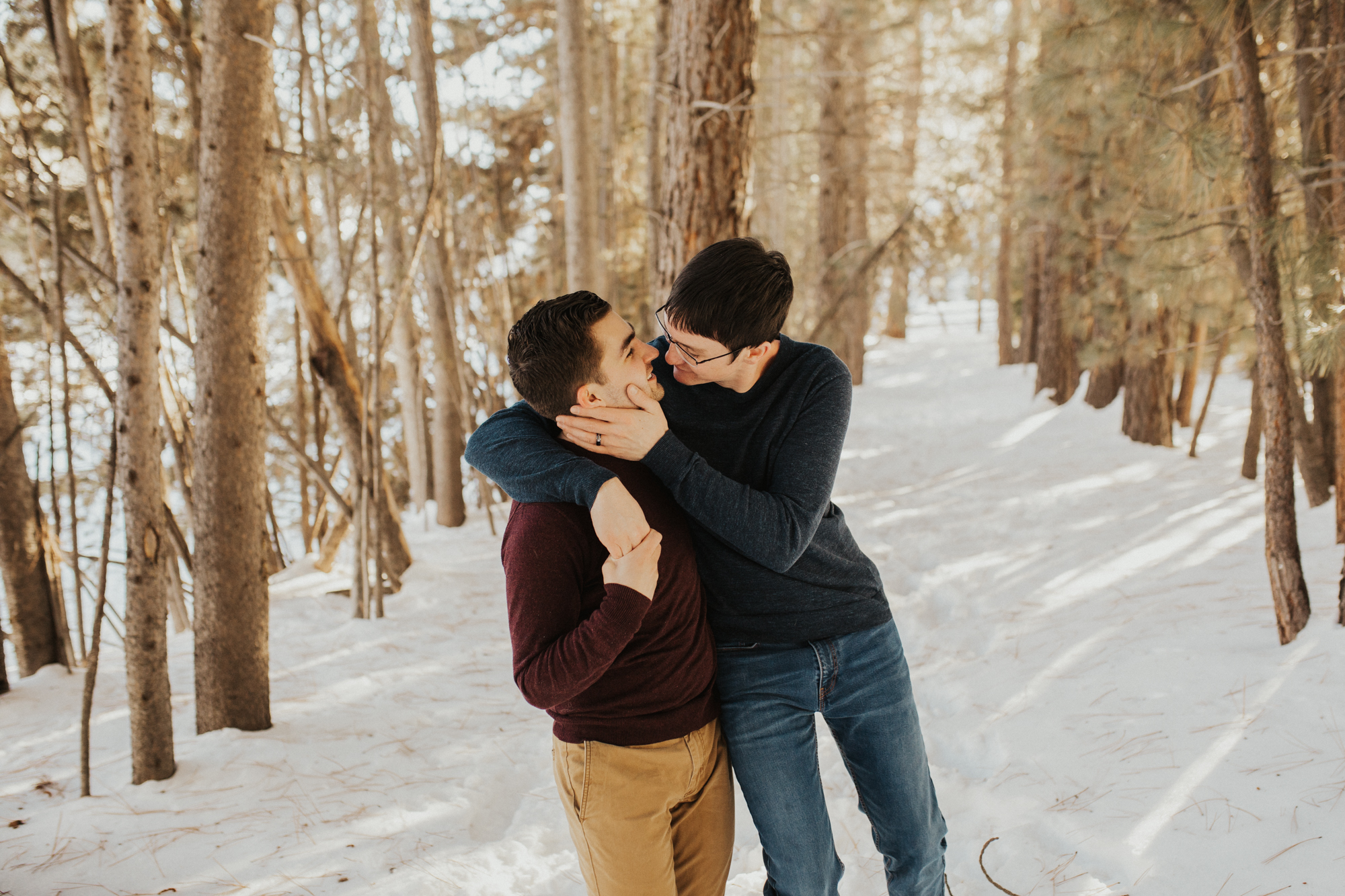 LGBTQ mountain engagement photos