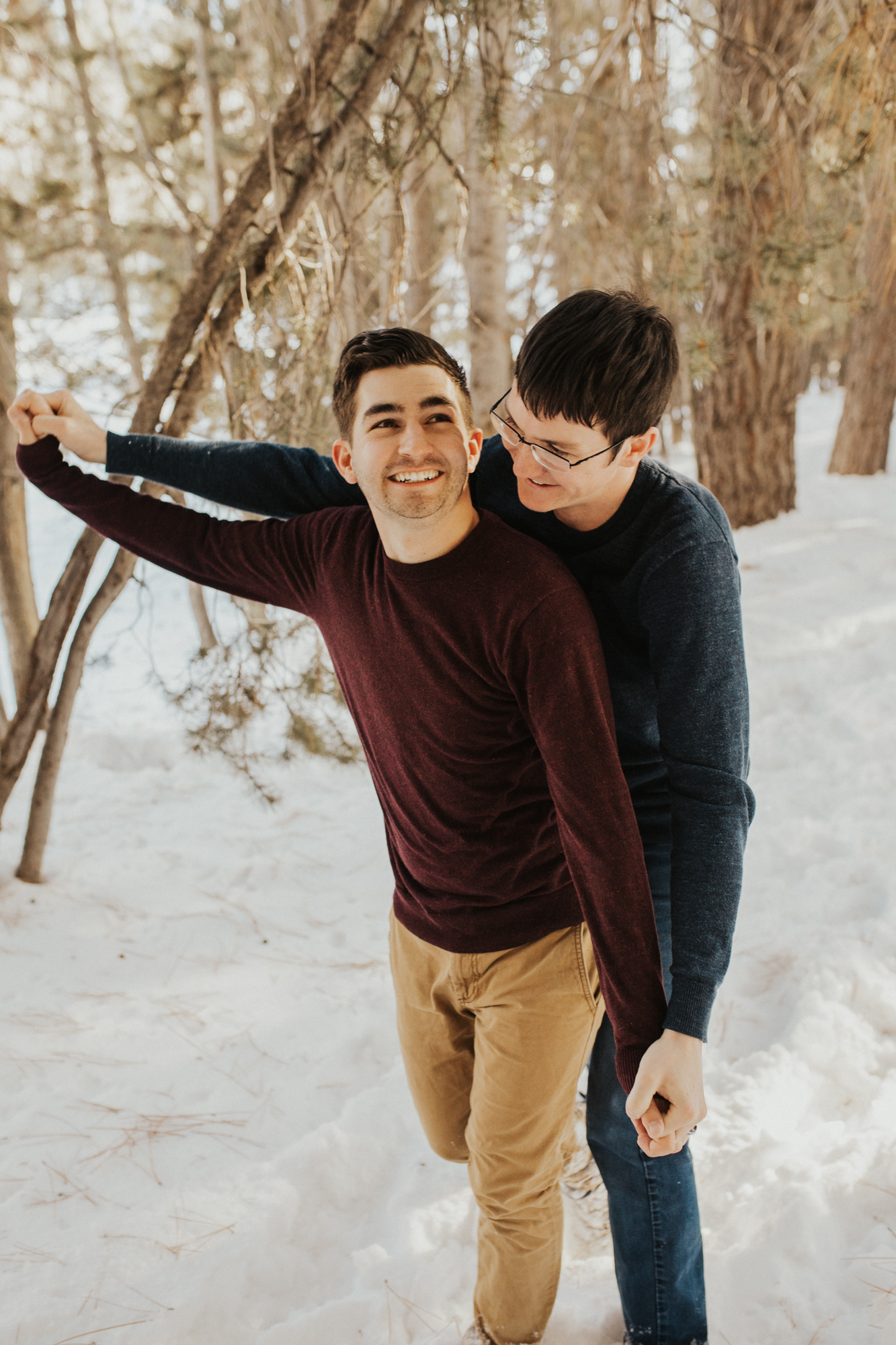LGBTQ mountain engagement photos