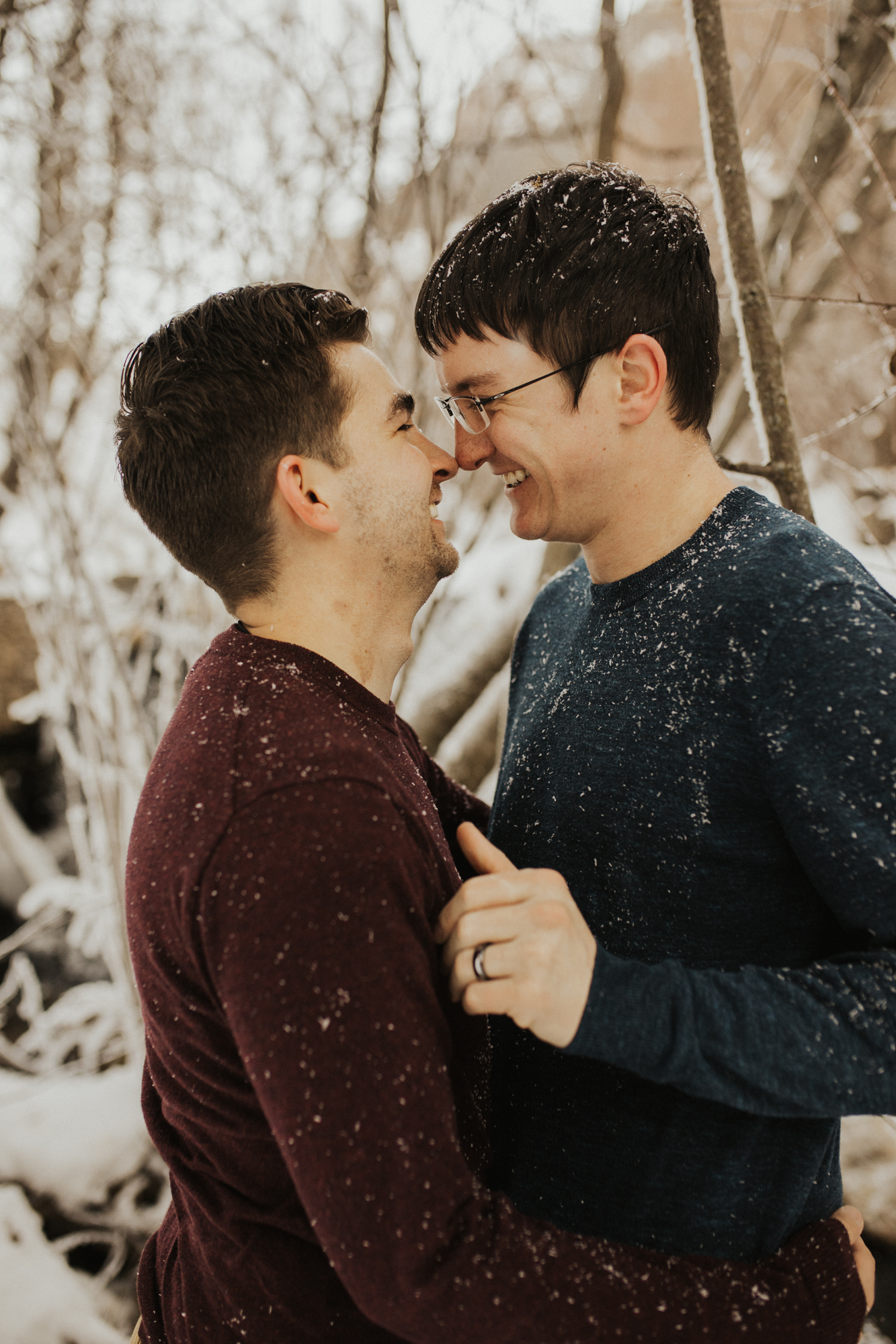 LGBTQ mountain engagement photos