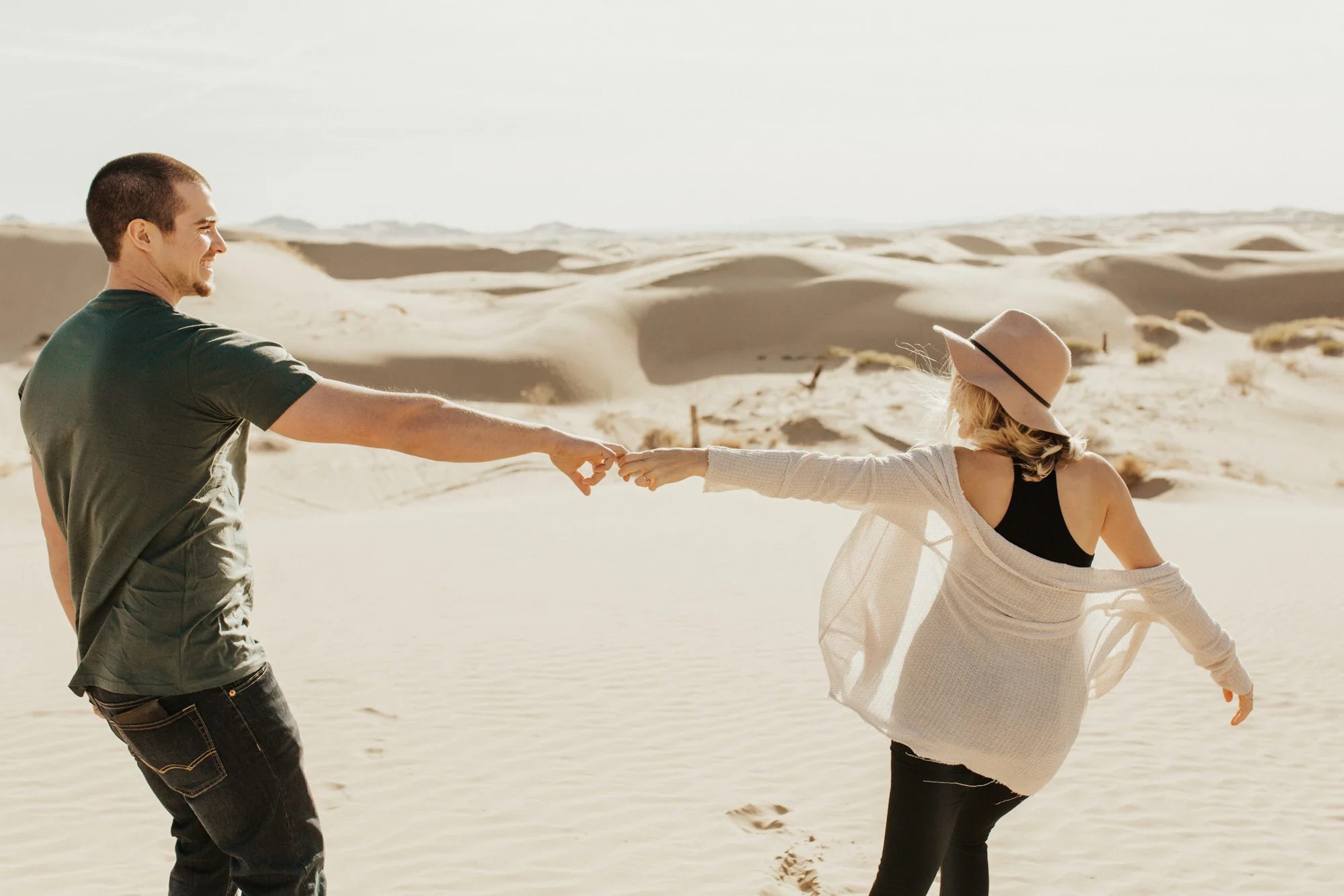 Great sand dune national park engagement photos