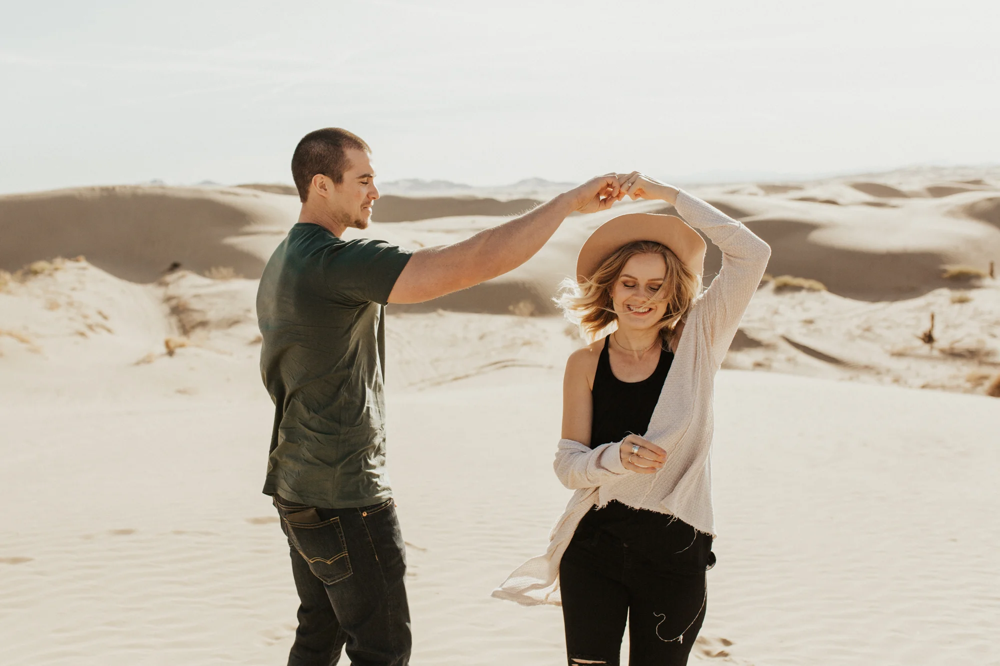 sand dune engagement session