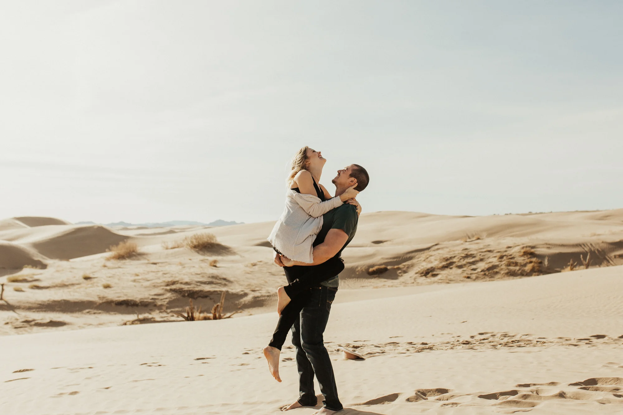 sand dune engagement photoshoot