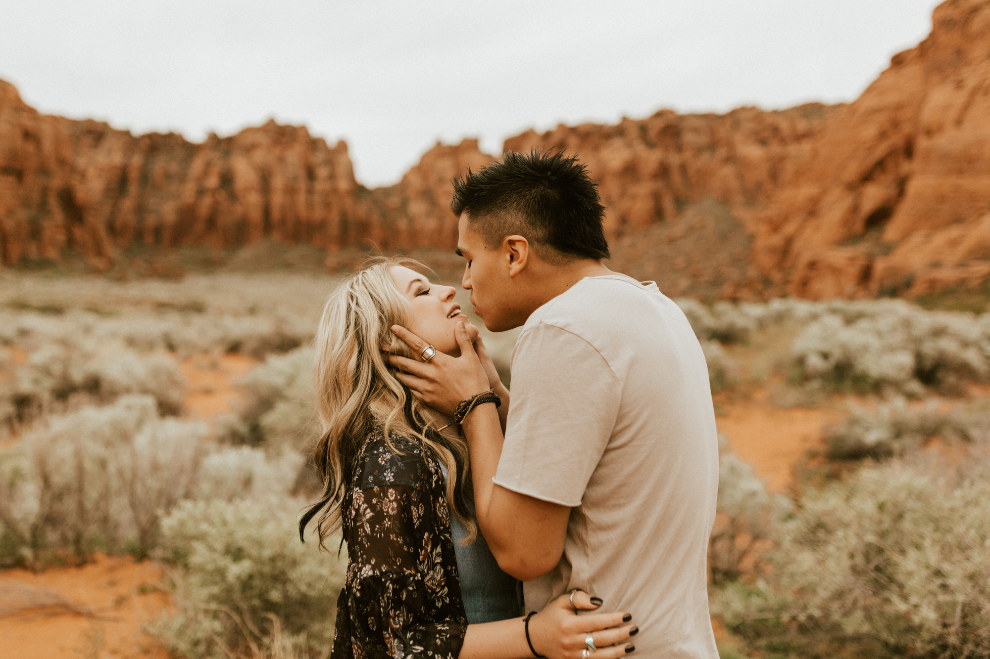Zions national park engagement photos