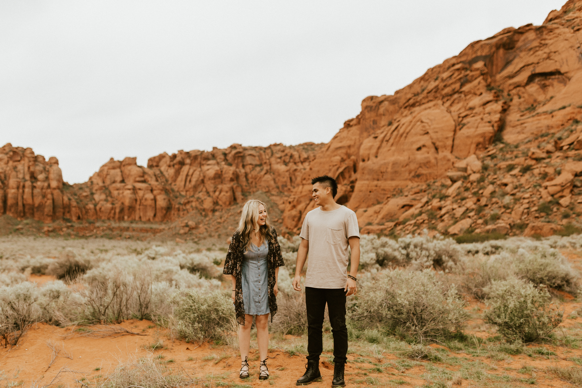 Zions national park engagement photos