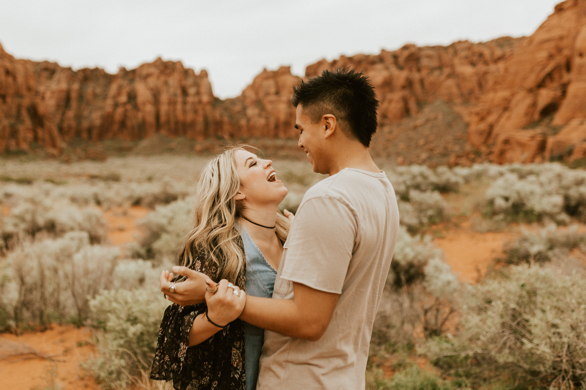 Zions national park engagement photos