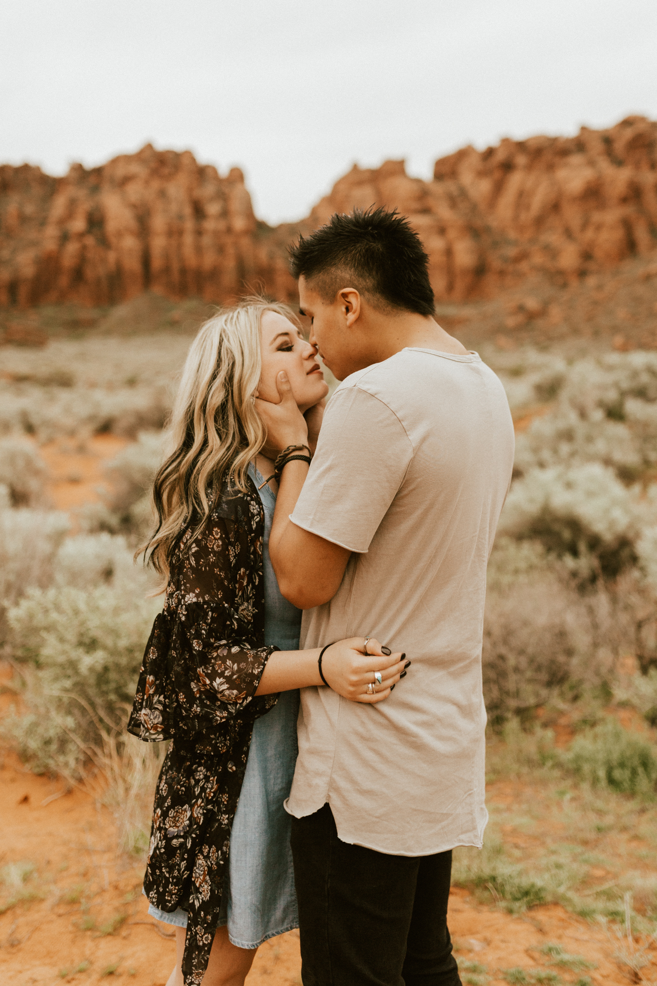 Zions national park engagement photos