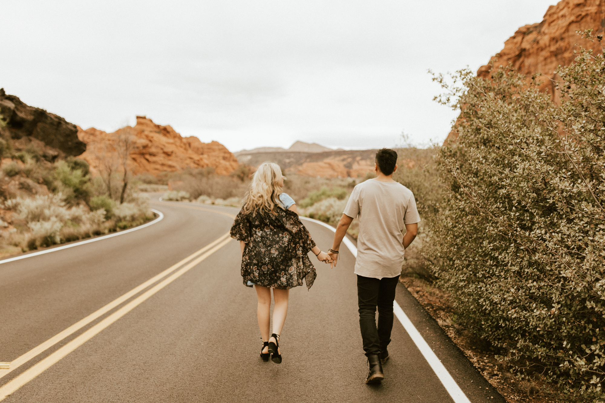 Zions national park engagement photos