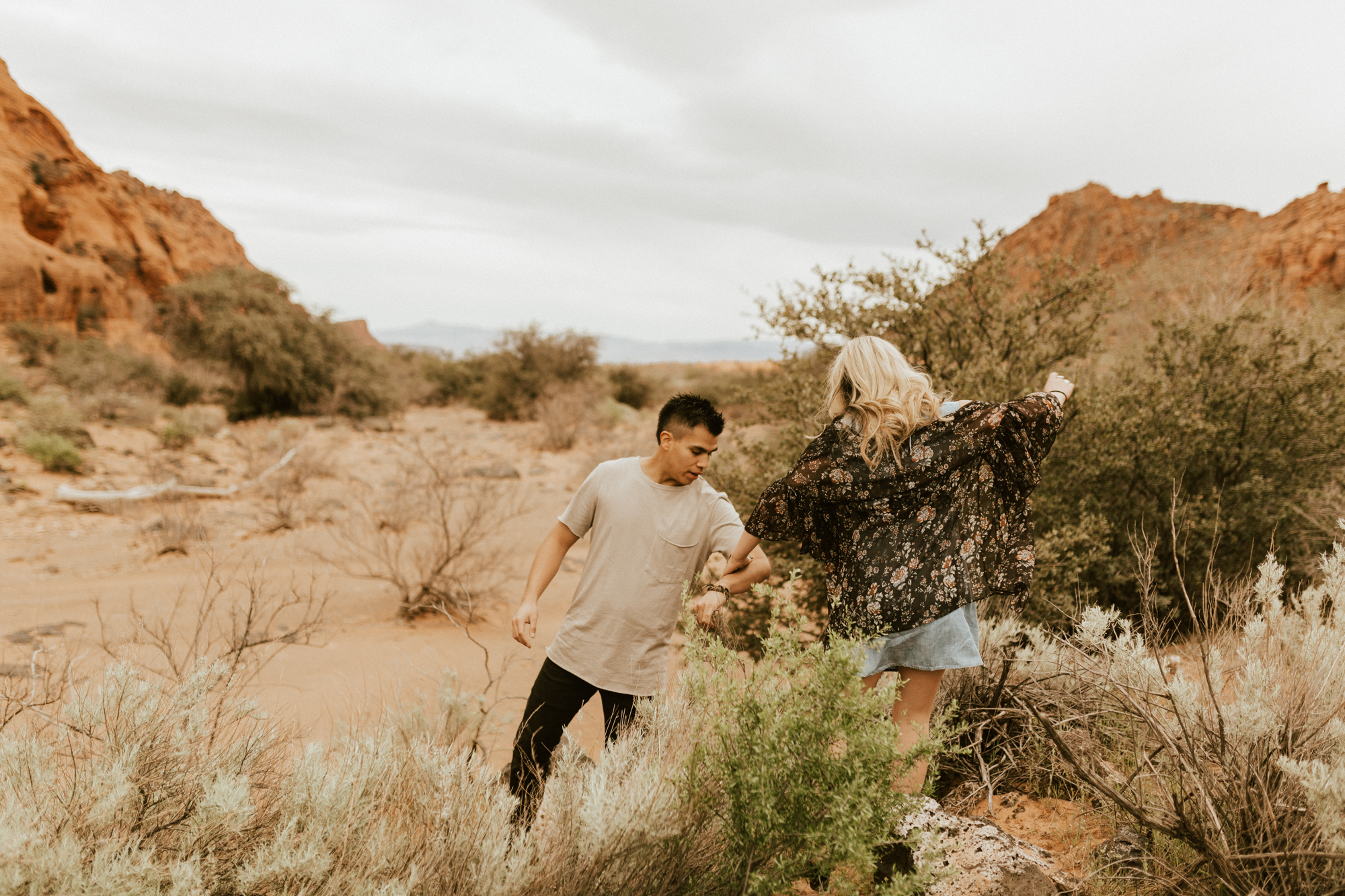 Zions national park engagement photos