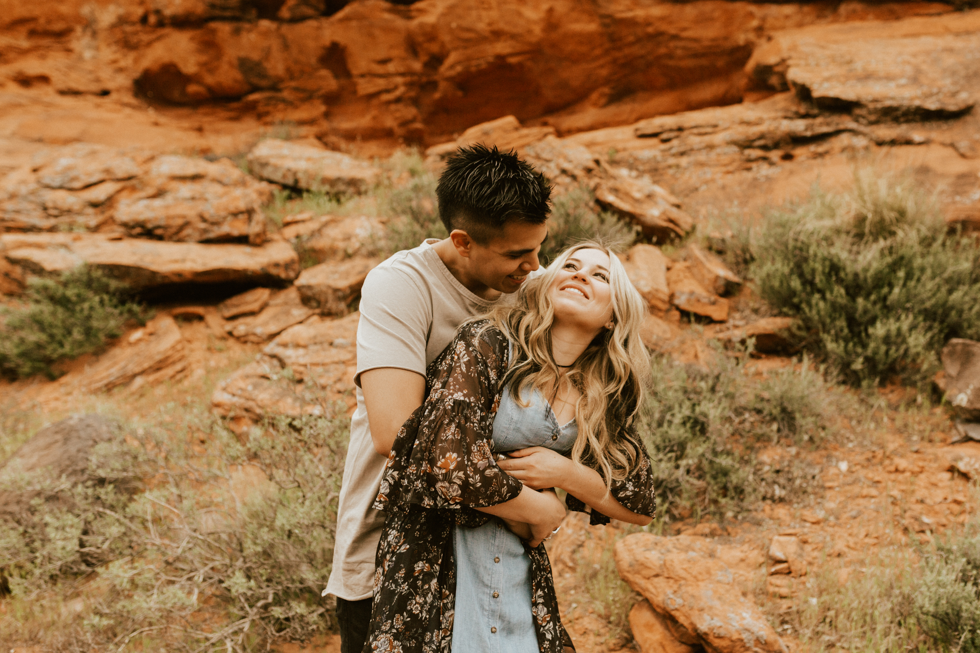 Zions national park engagement photos