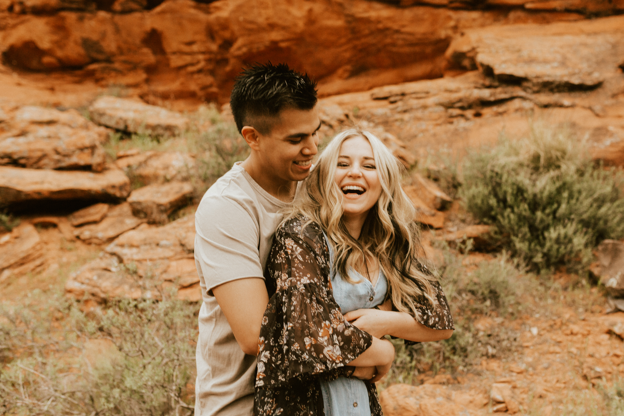 Zions national park engagement photos