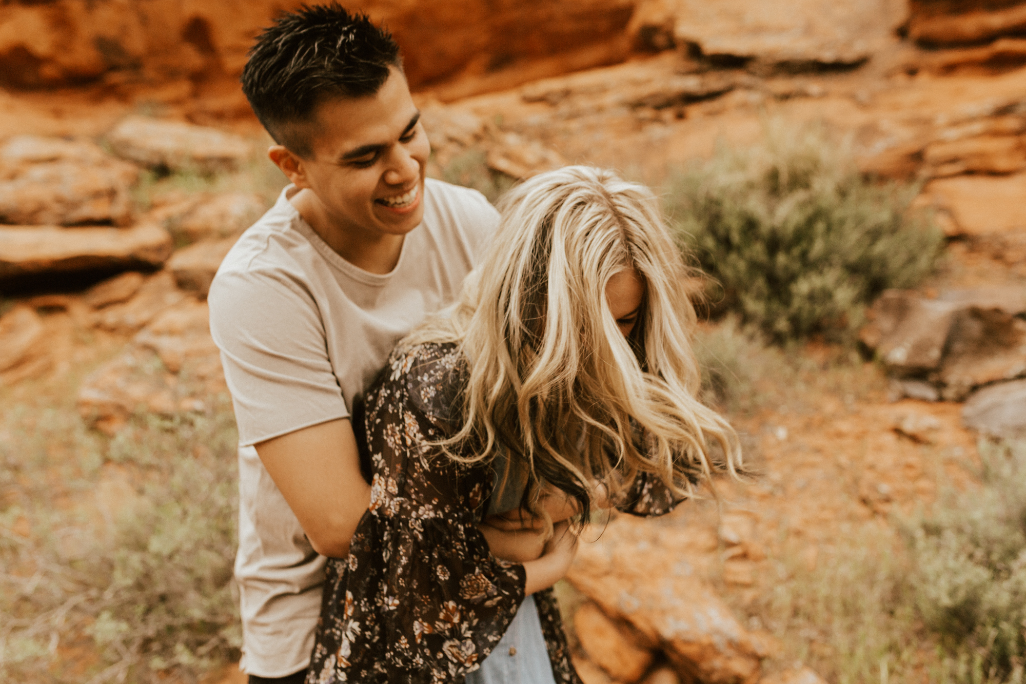Zions national park engagement photos