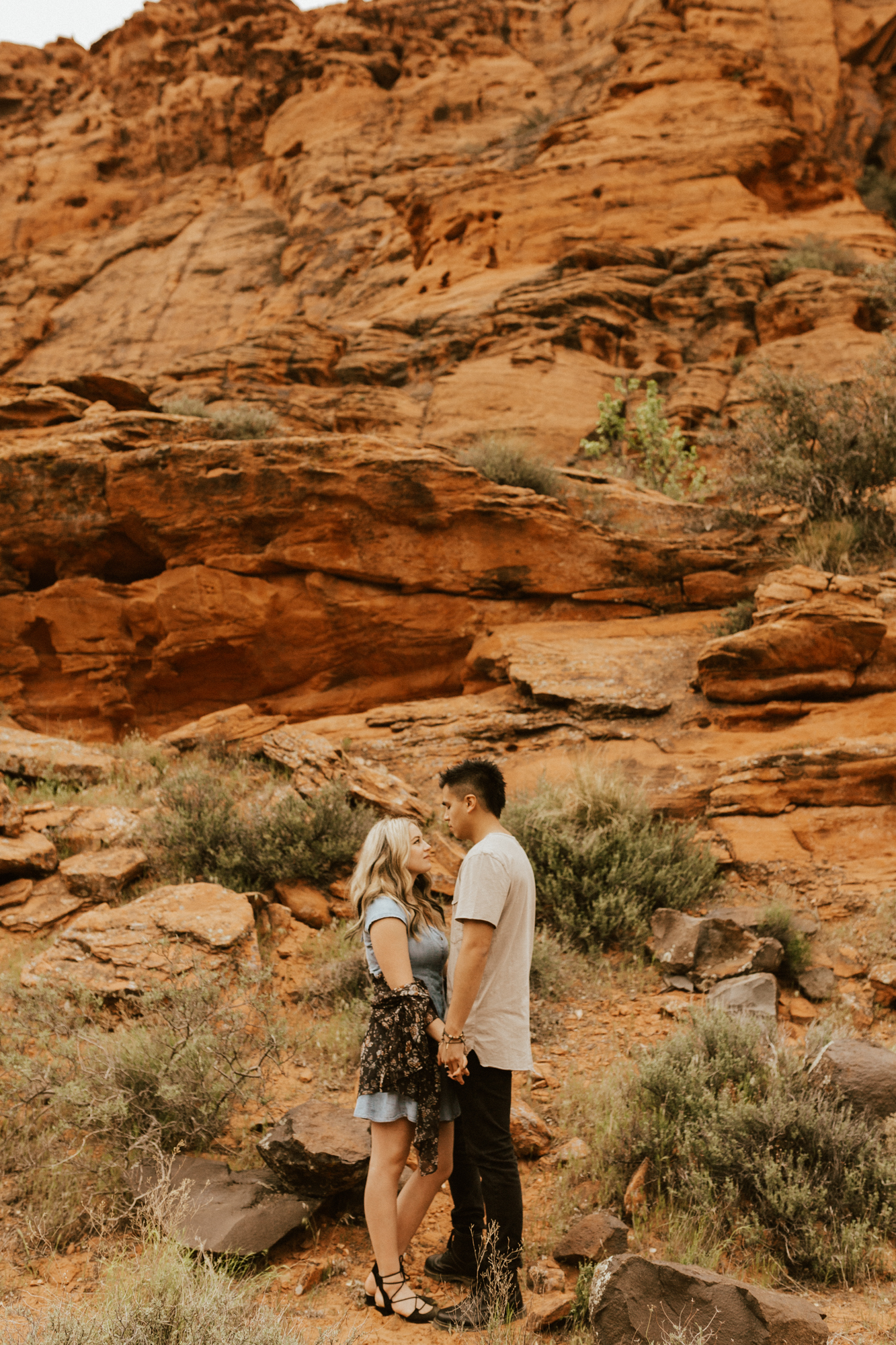 Zions national park engagement photos