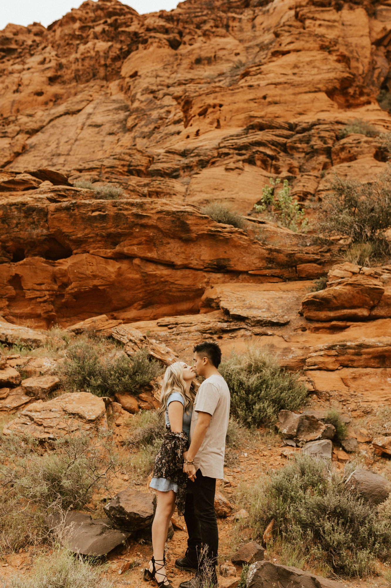 Zions national park engagement photos