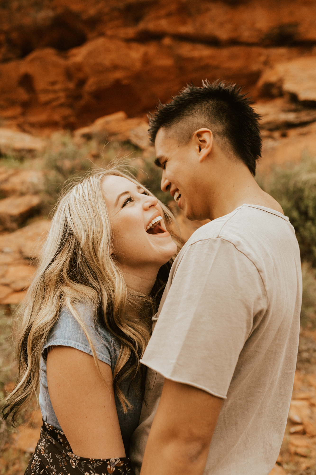 Zions national park engagement photos
