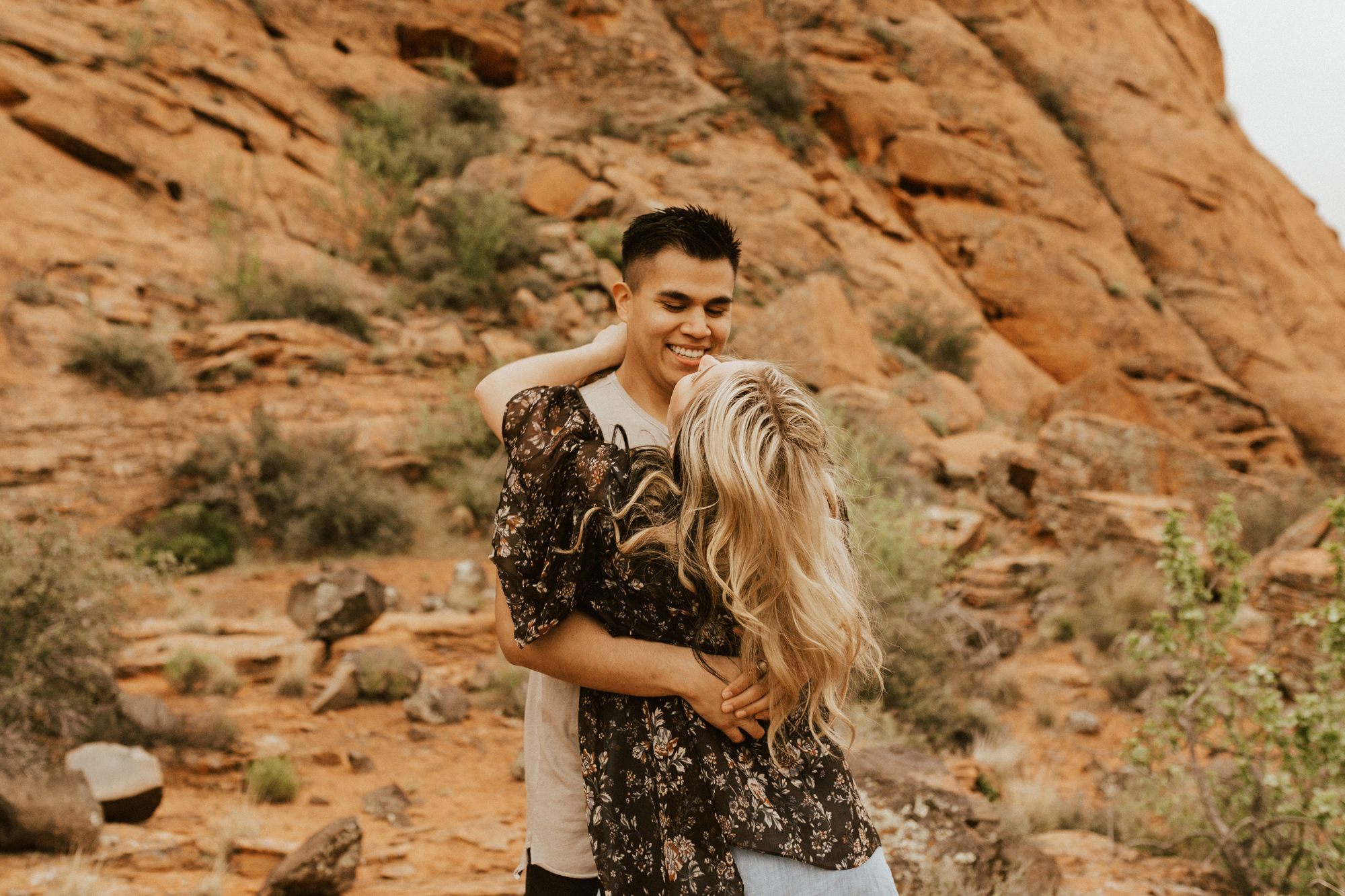 Zions national park engagement photos