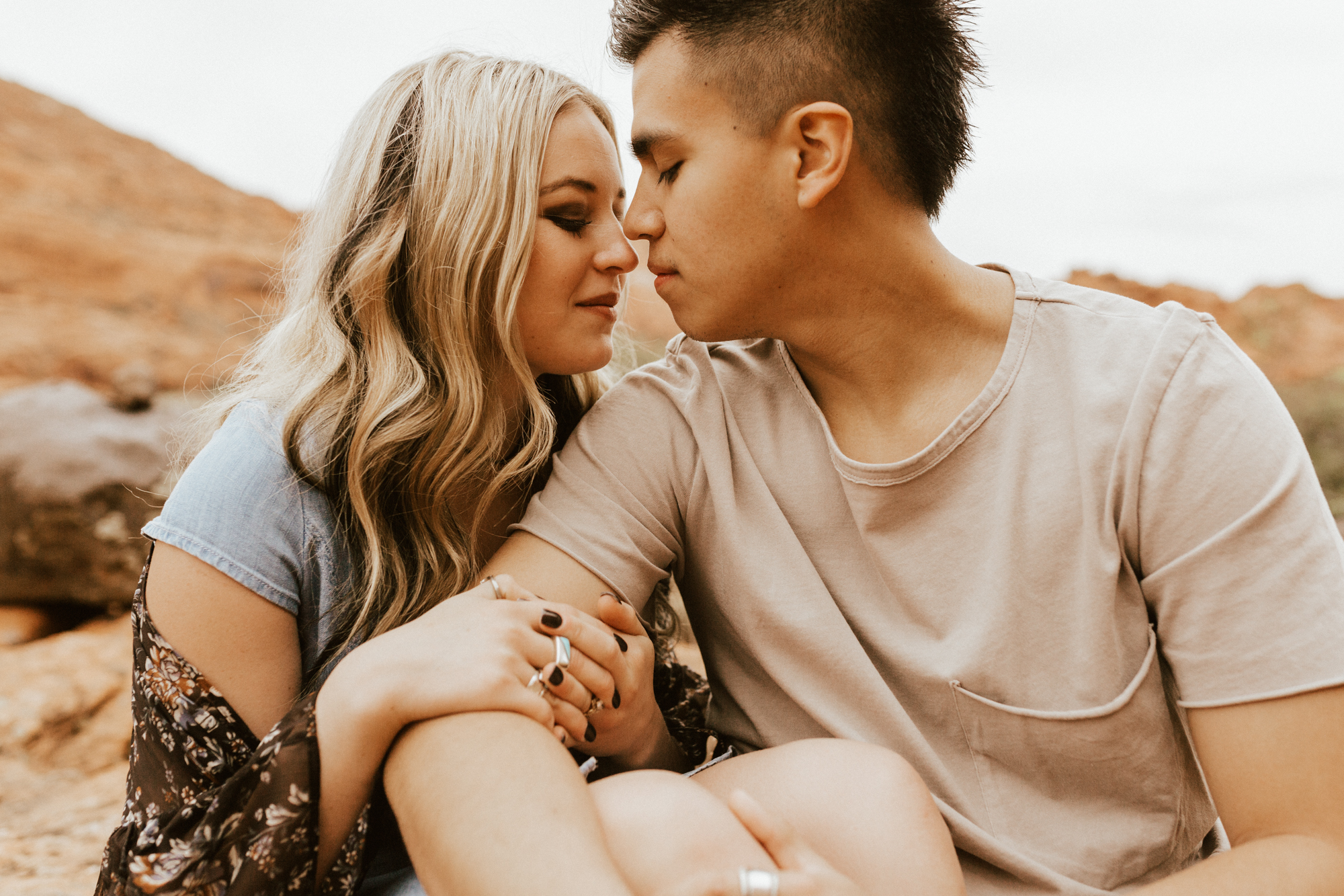 Zions national park engagement photos