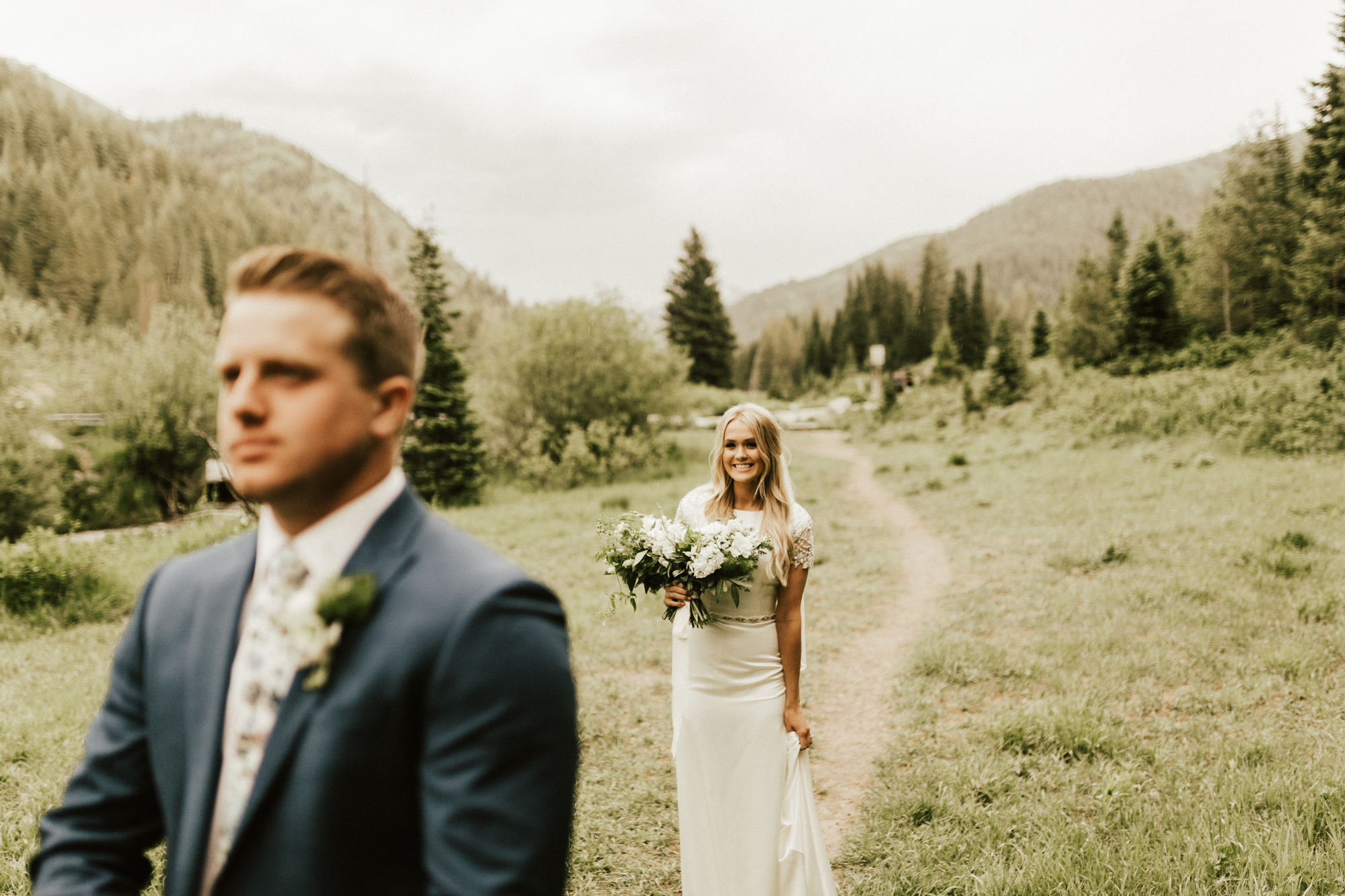mountain forest bridal session