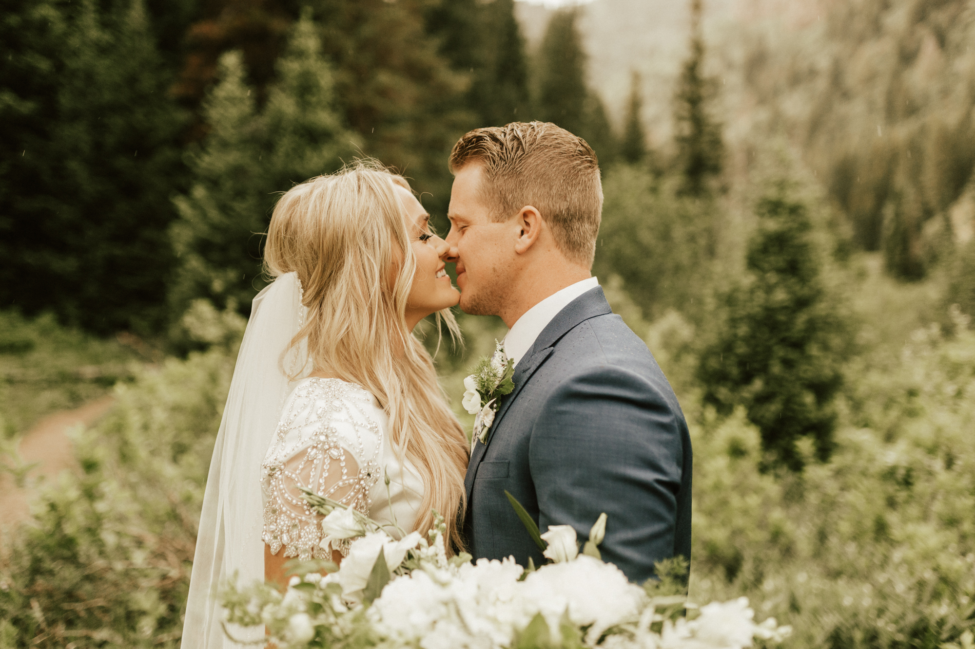 mountain forest bridal photos