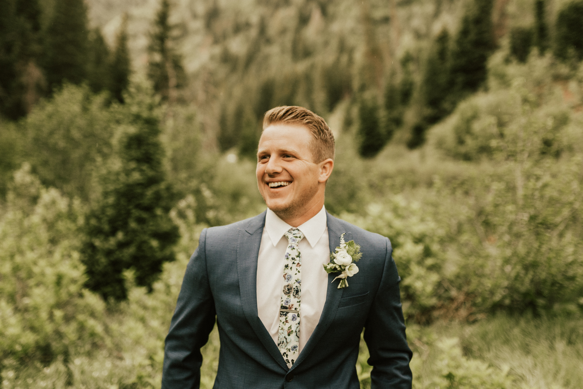 mountain forest bridal photos