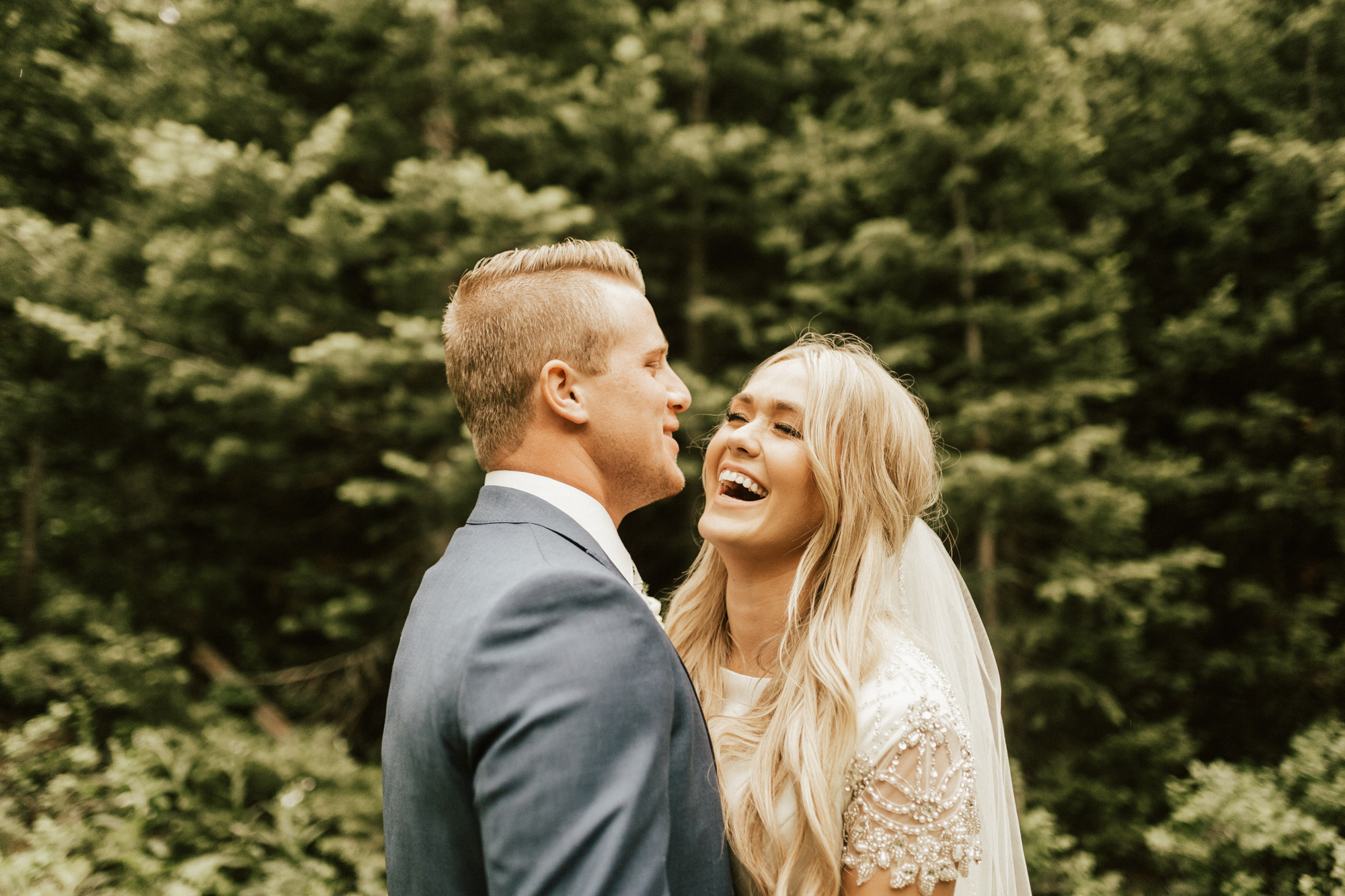 mountain forest bridal photos