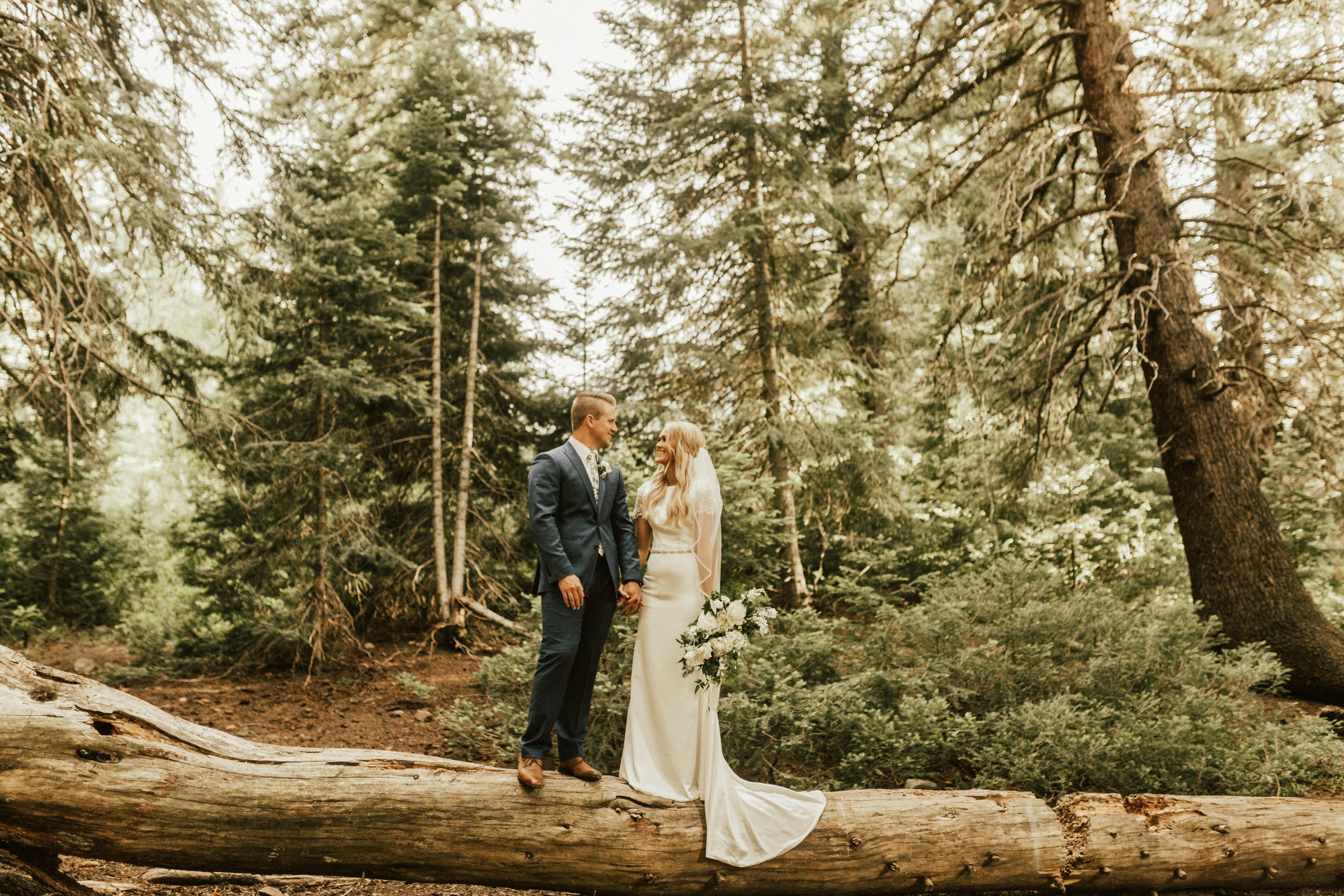 mountain forest bridal photos