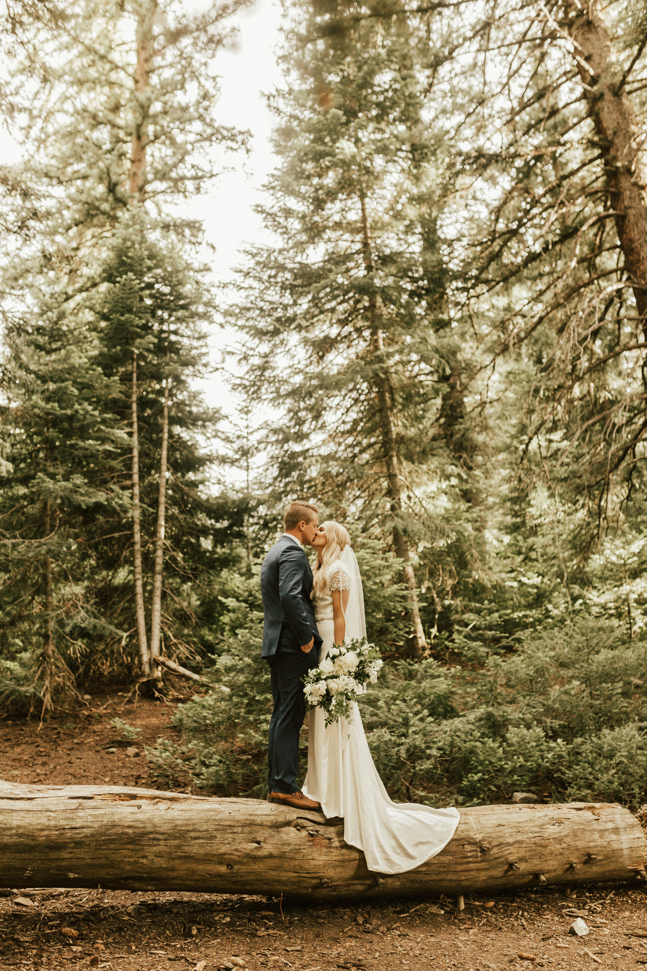 mountain forest bridal photos