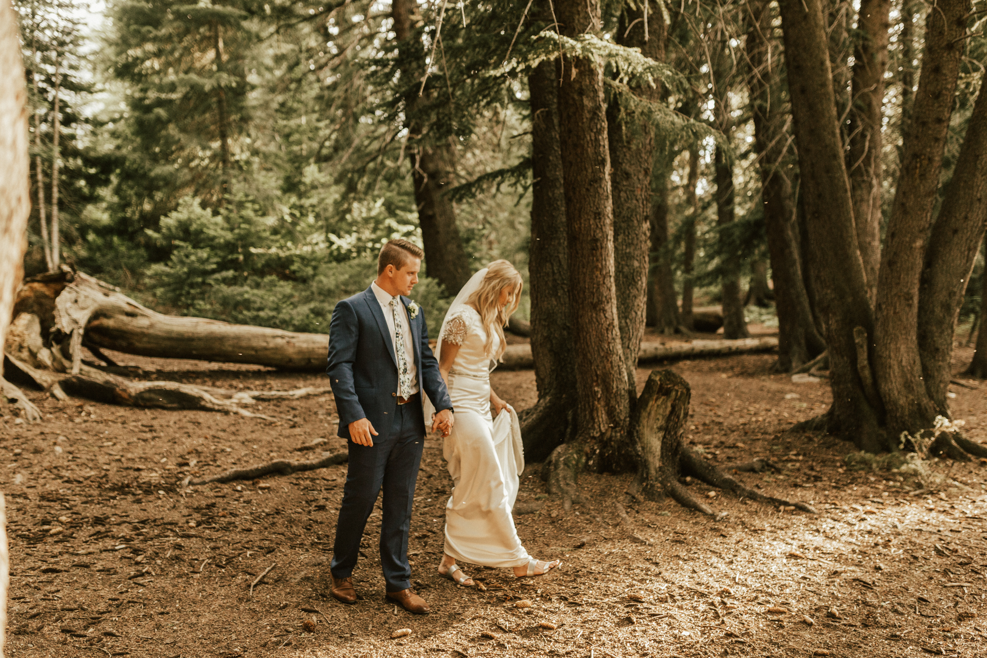 mountain forest bridal photos