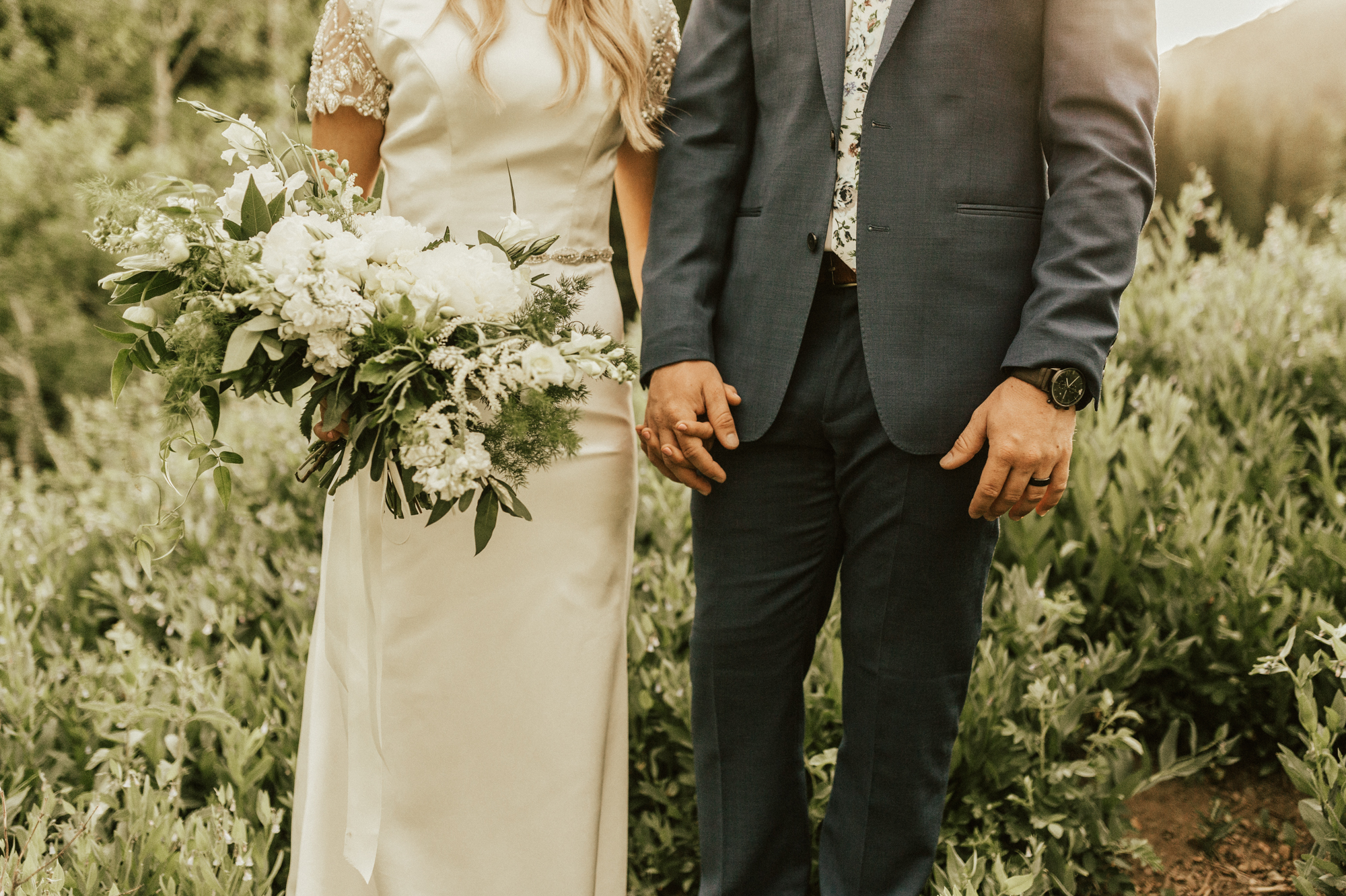 mountain forest bridal photos