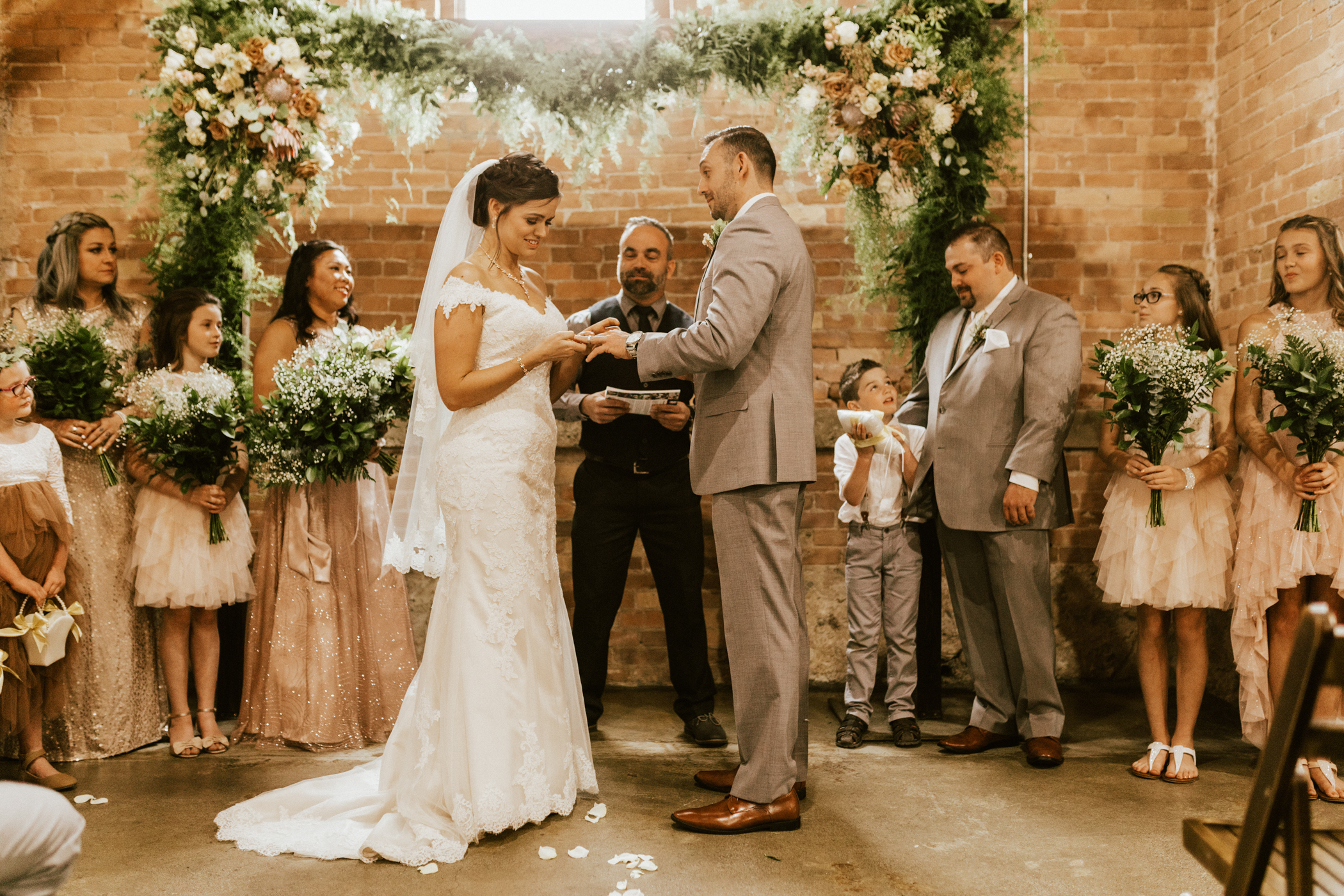 Industrial warehouse wedding photos