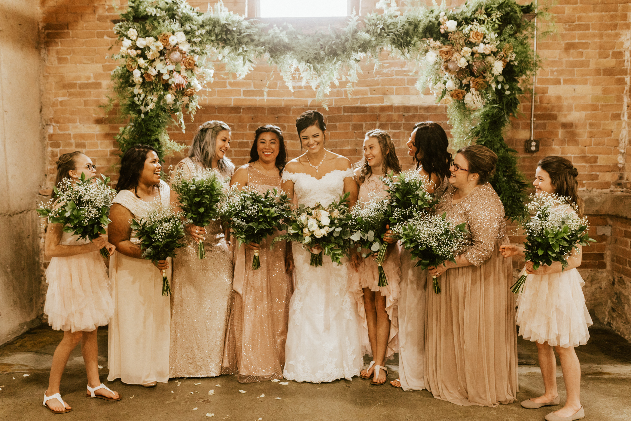 Industrial warehouse wedding photos