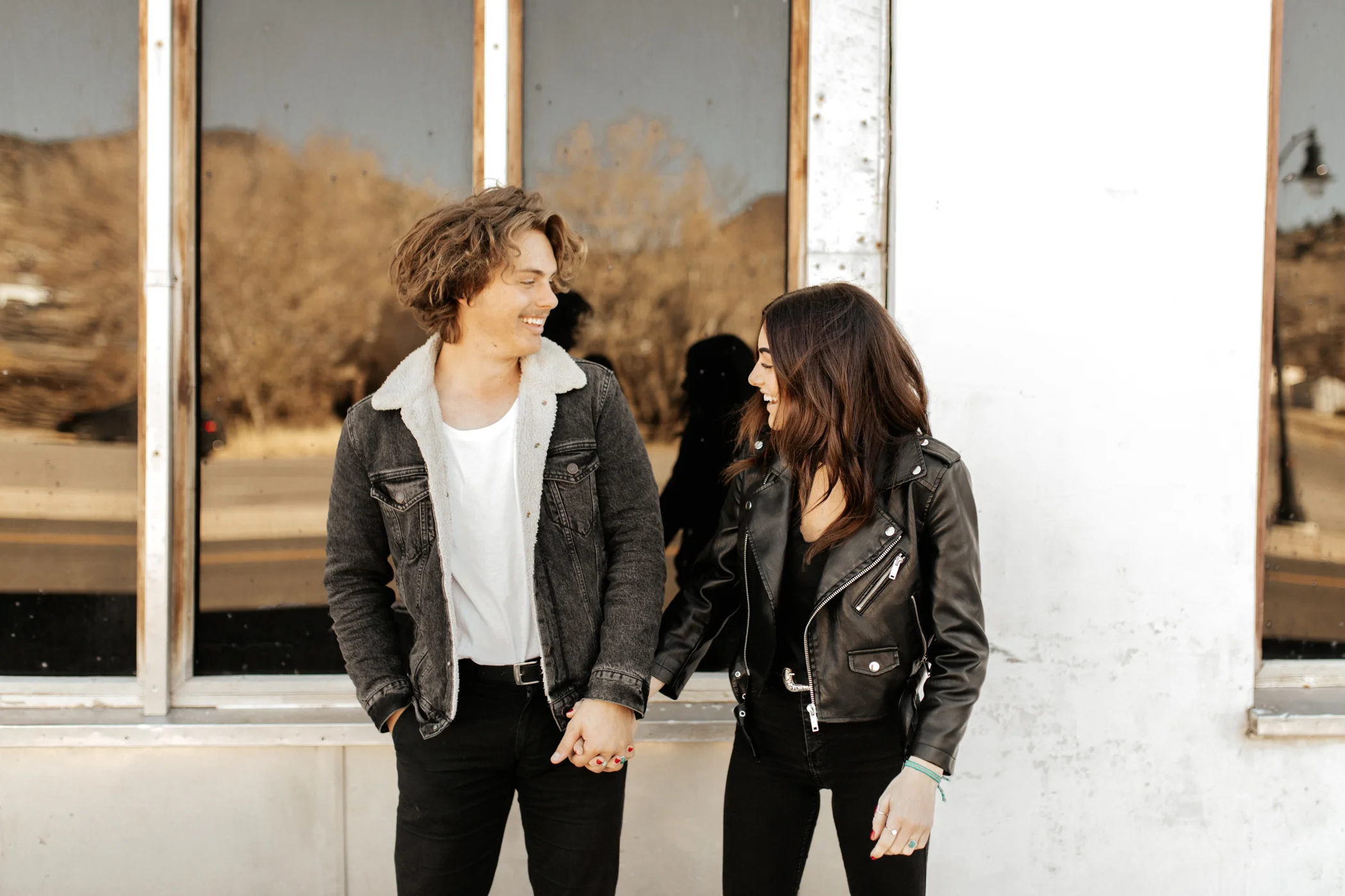 desert ghost town engagement photos