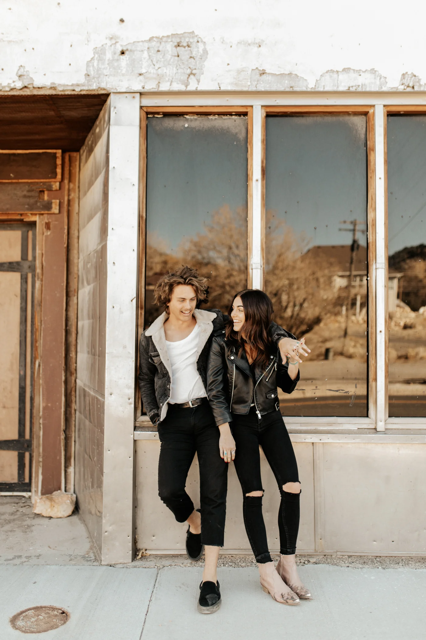 desert ghost town engagement photos