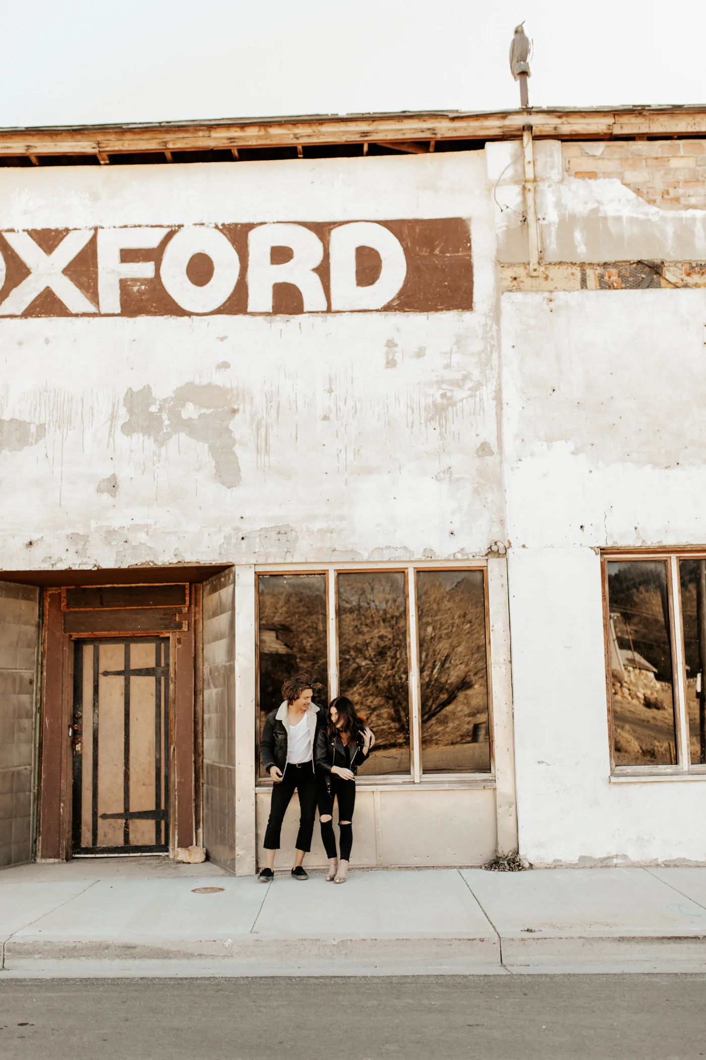 Desert ghost town engagement photos