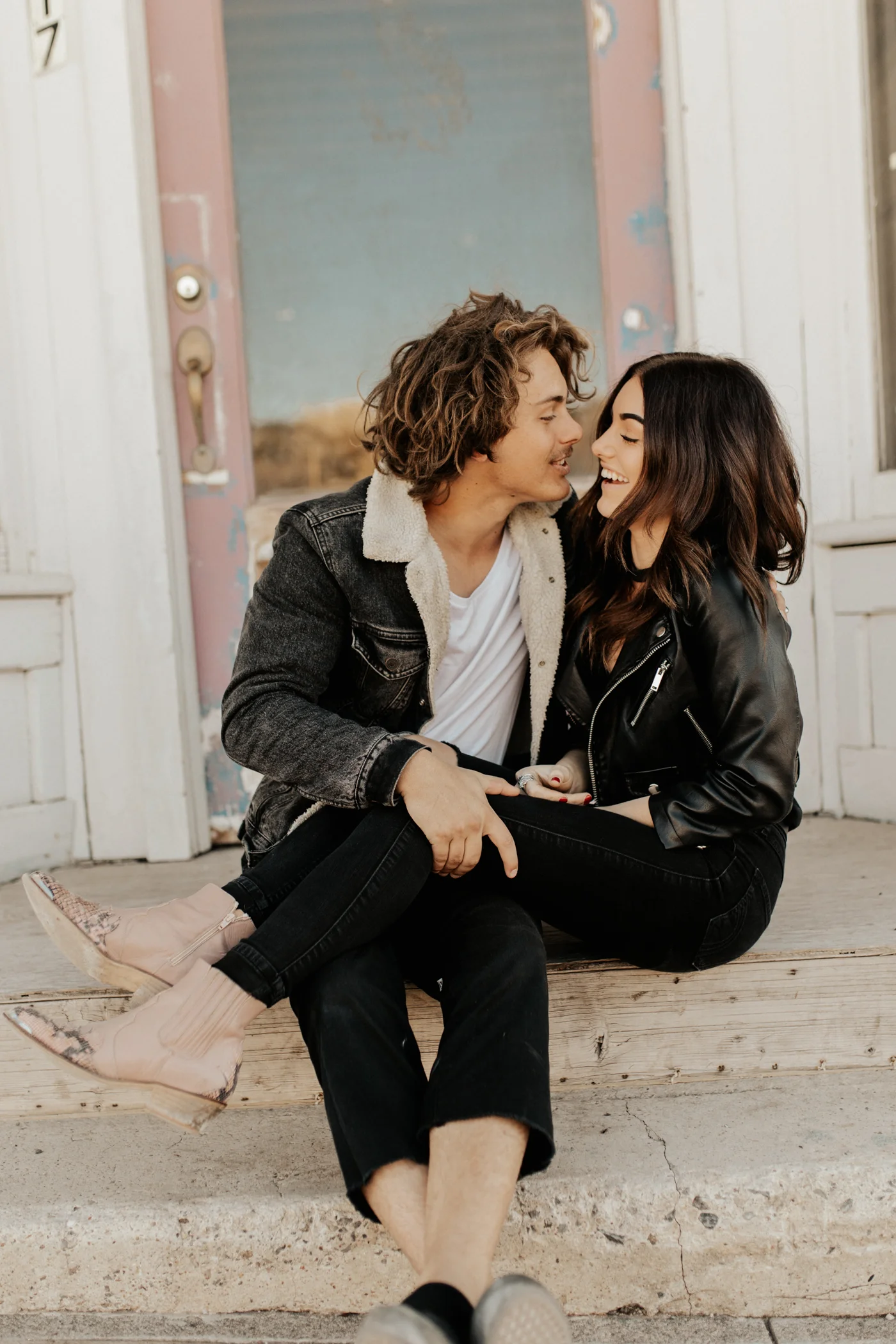 desert ghost town engagement photos