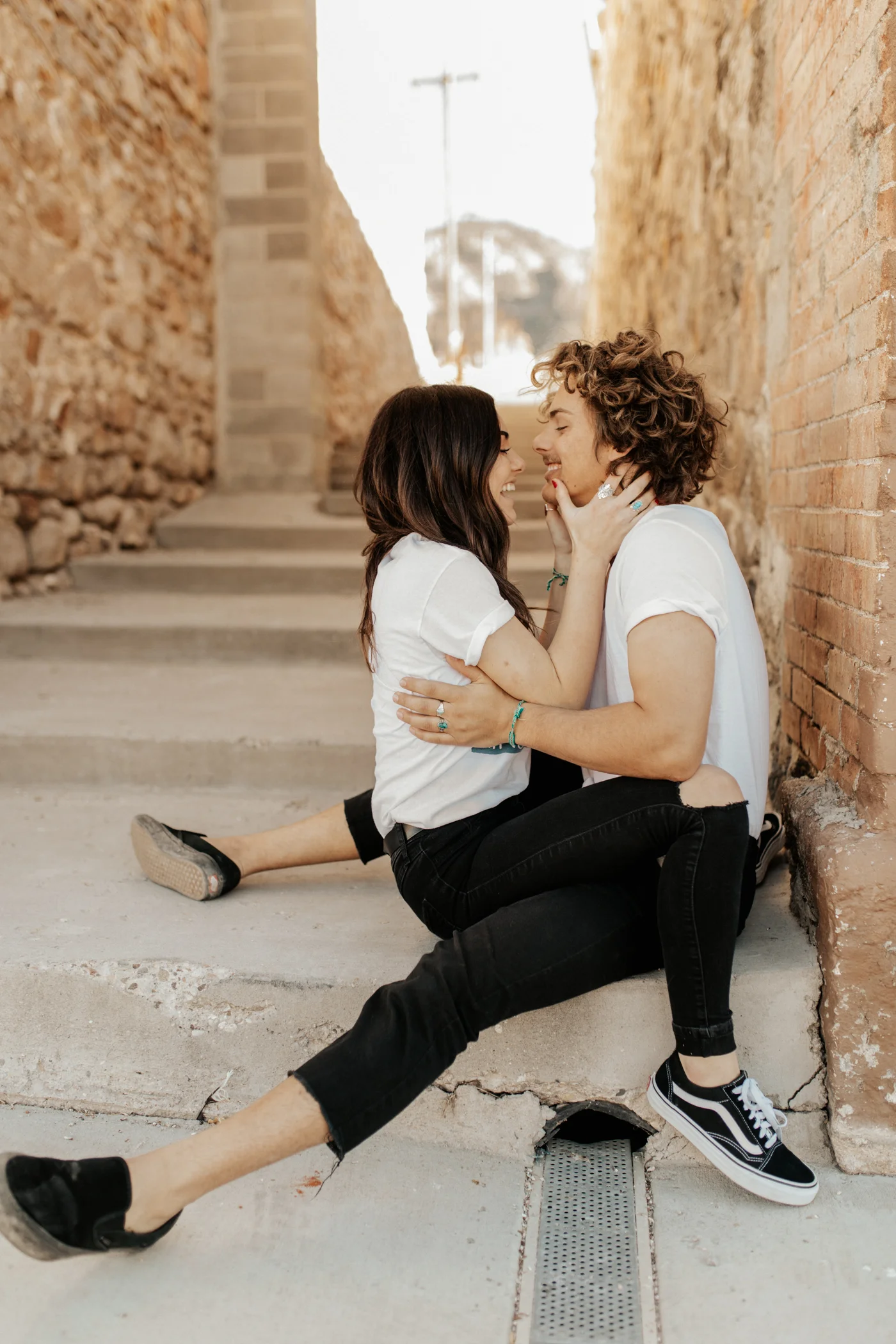 Desert ghost town engagement photos