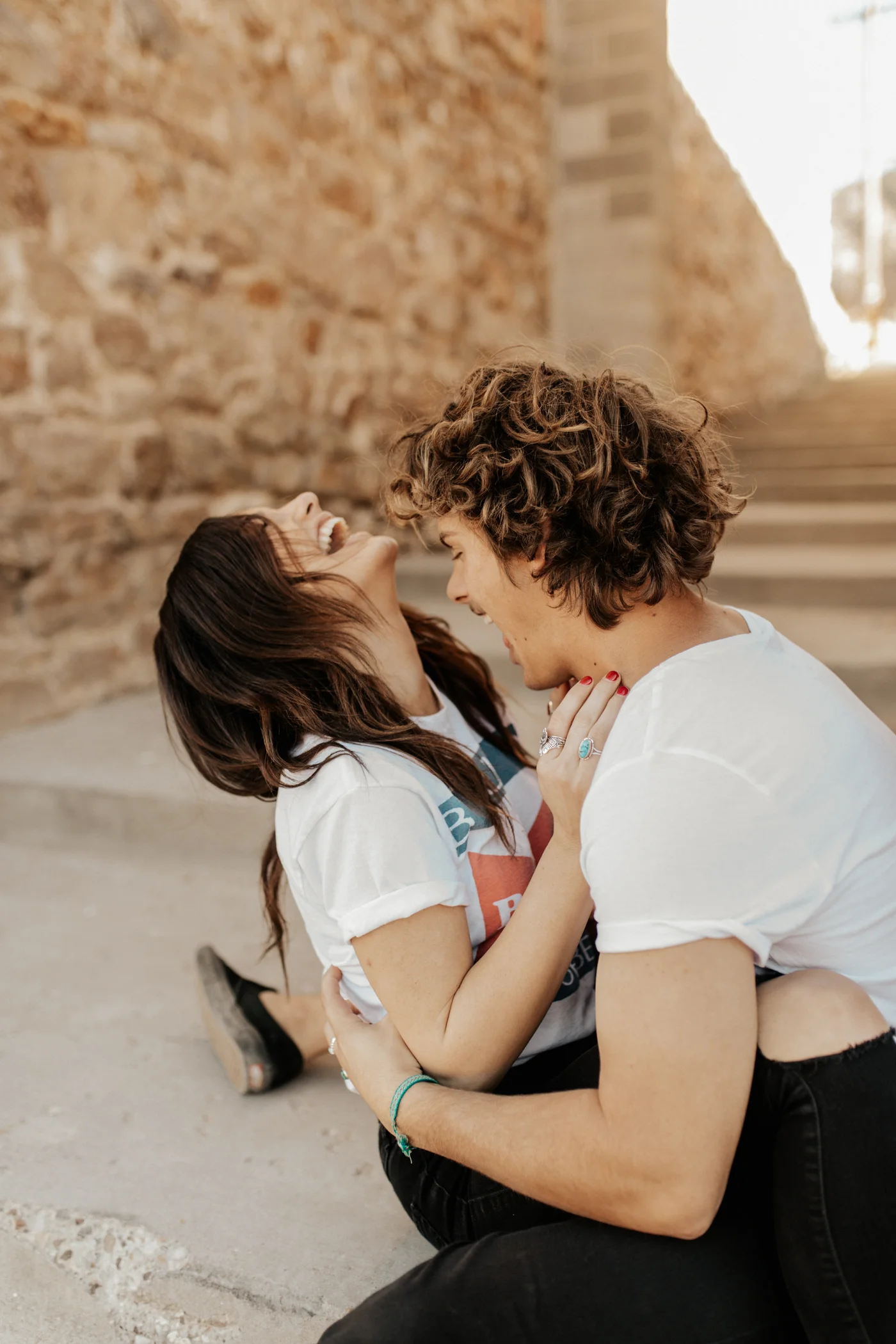 Desert ghost town engagement photos