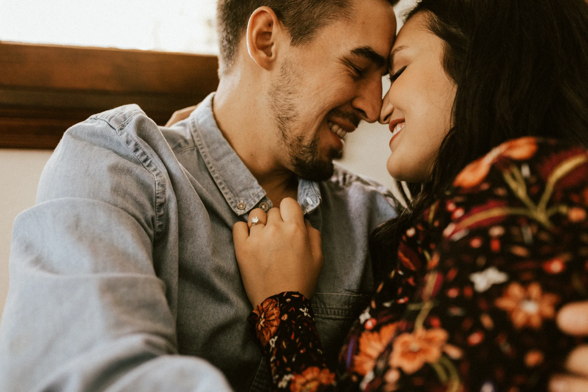 indoor engagement photoshoot