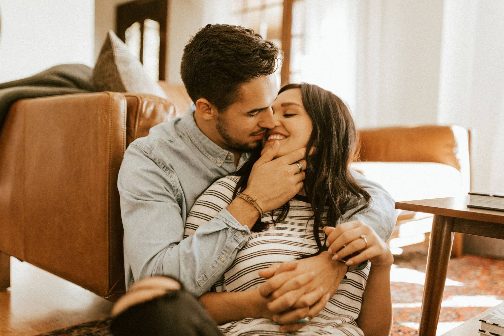 indoor engagement photoshoot