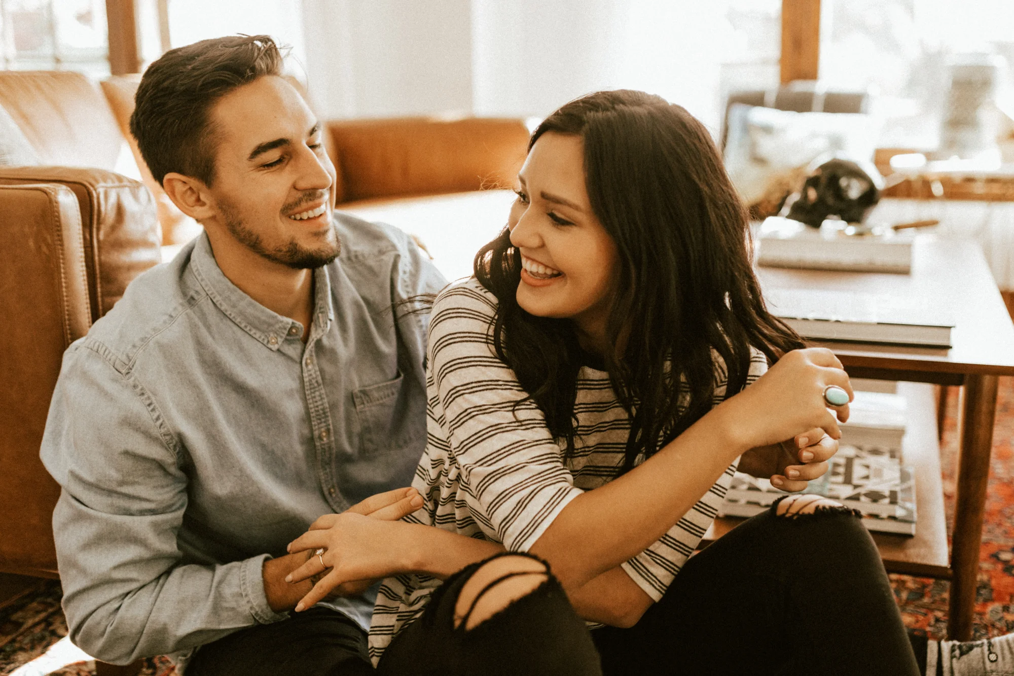 indoor engagement photoshoot