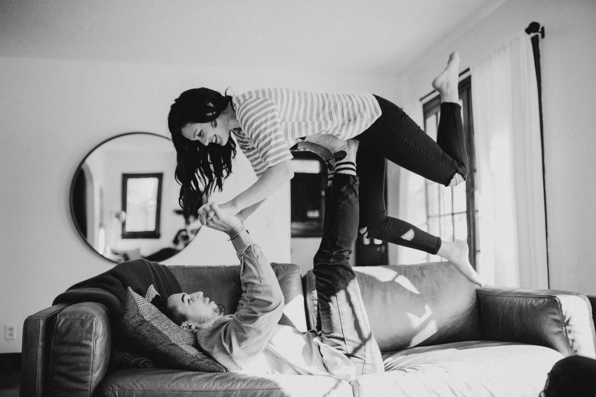 indoor engagement photoshoot